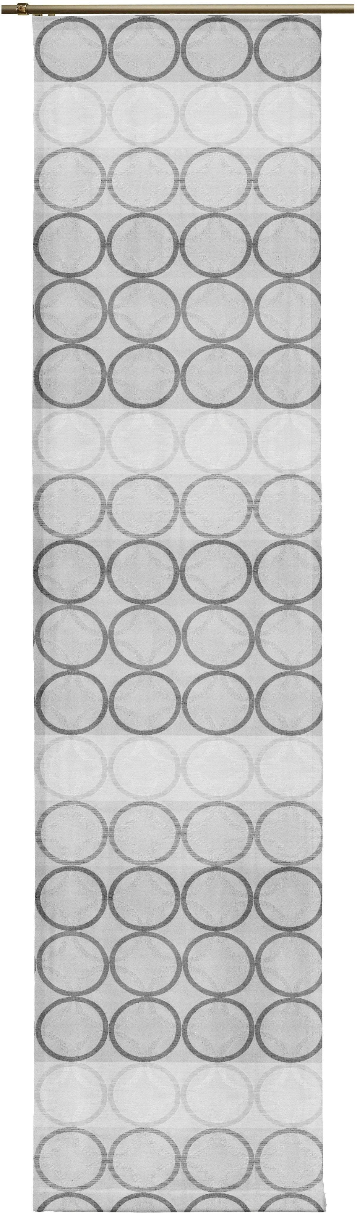 Schiebegardine WIRTH Zirbello Dunkelgrau Jacquard Baumwolle Polyester