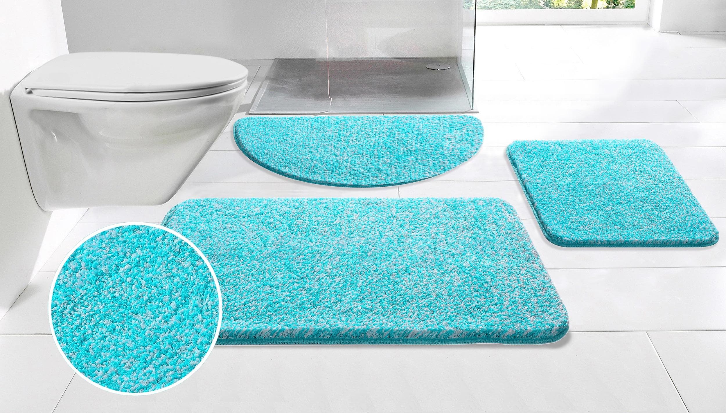 Badematte Vanessa meliert von my home Türkis/Weiß/Grün