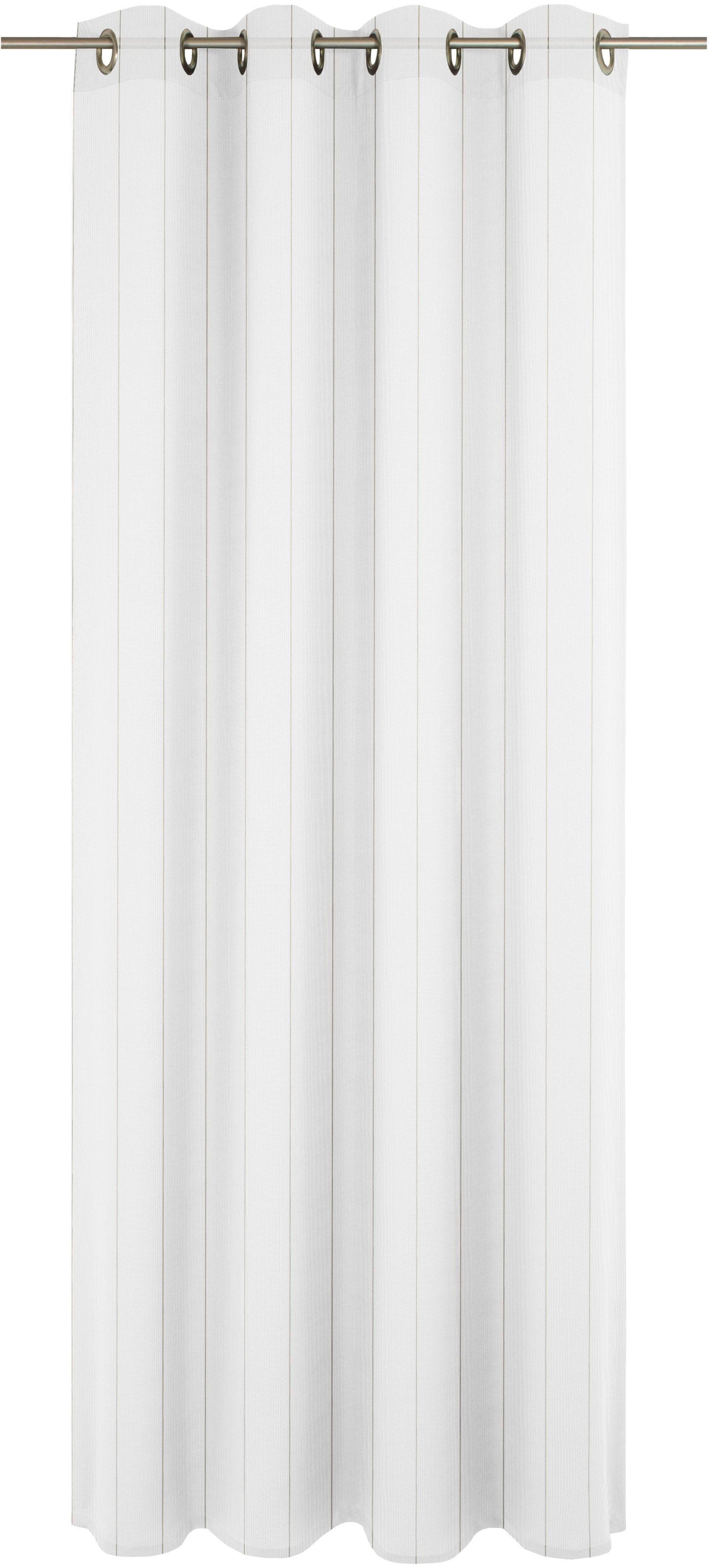 Moderne Silber-Grau Gardine mit Streifen-Design