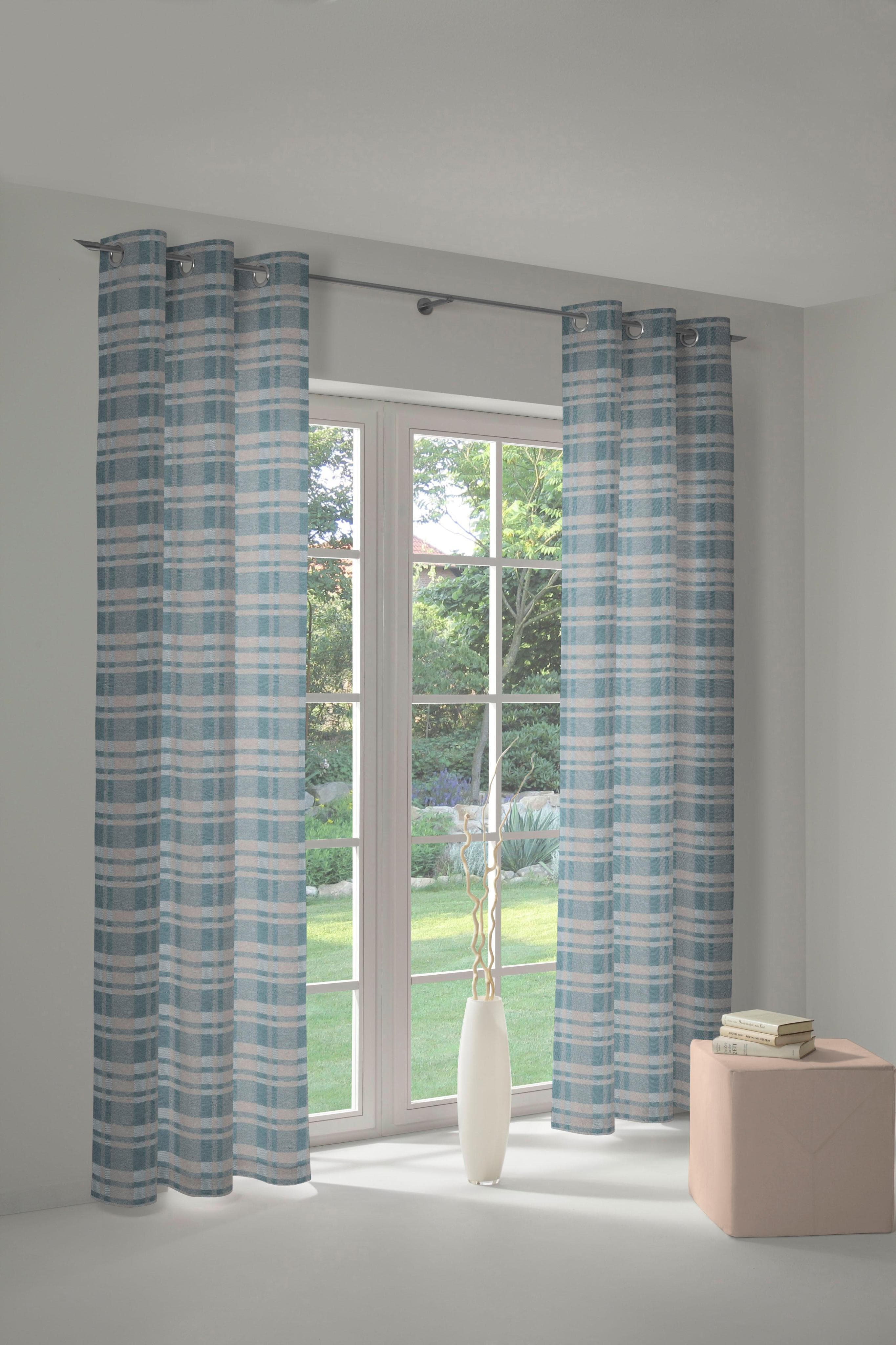 WIRTH Vorhang Laufenberg Jacquard Blau