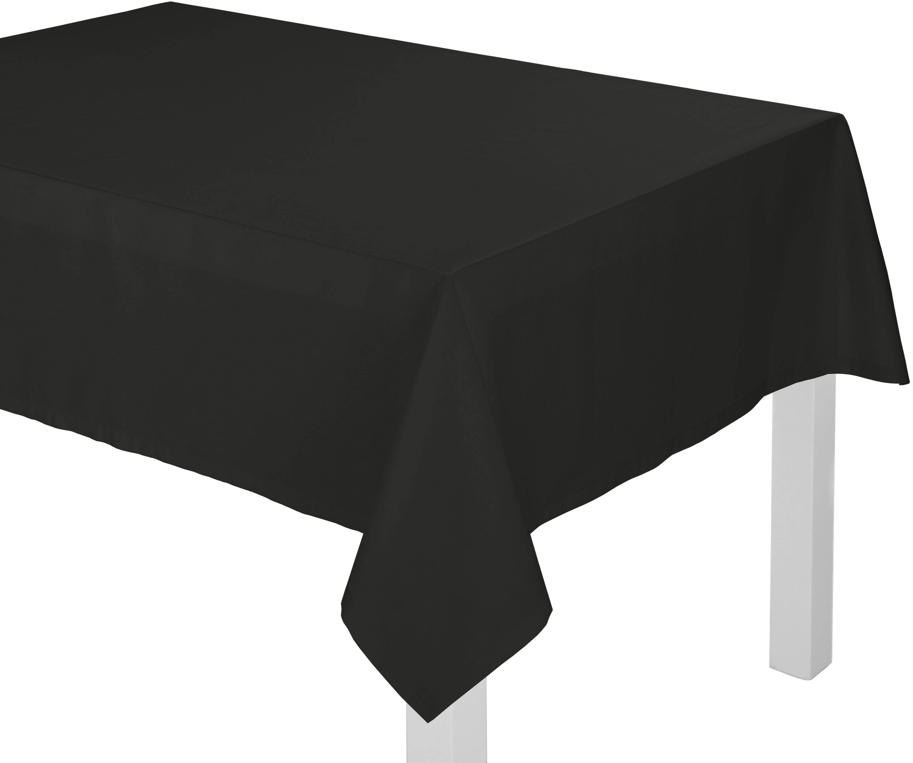 Tischdecke WIRTH NEWBURY Schwarz 130x220cm Baumwolle Polyester