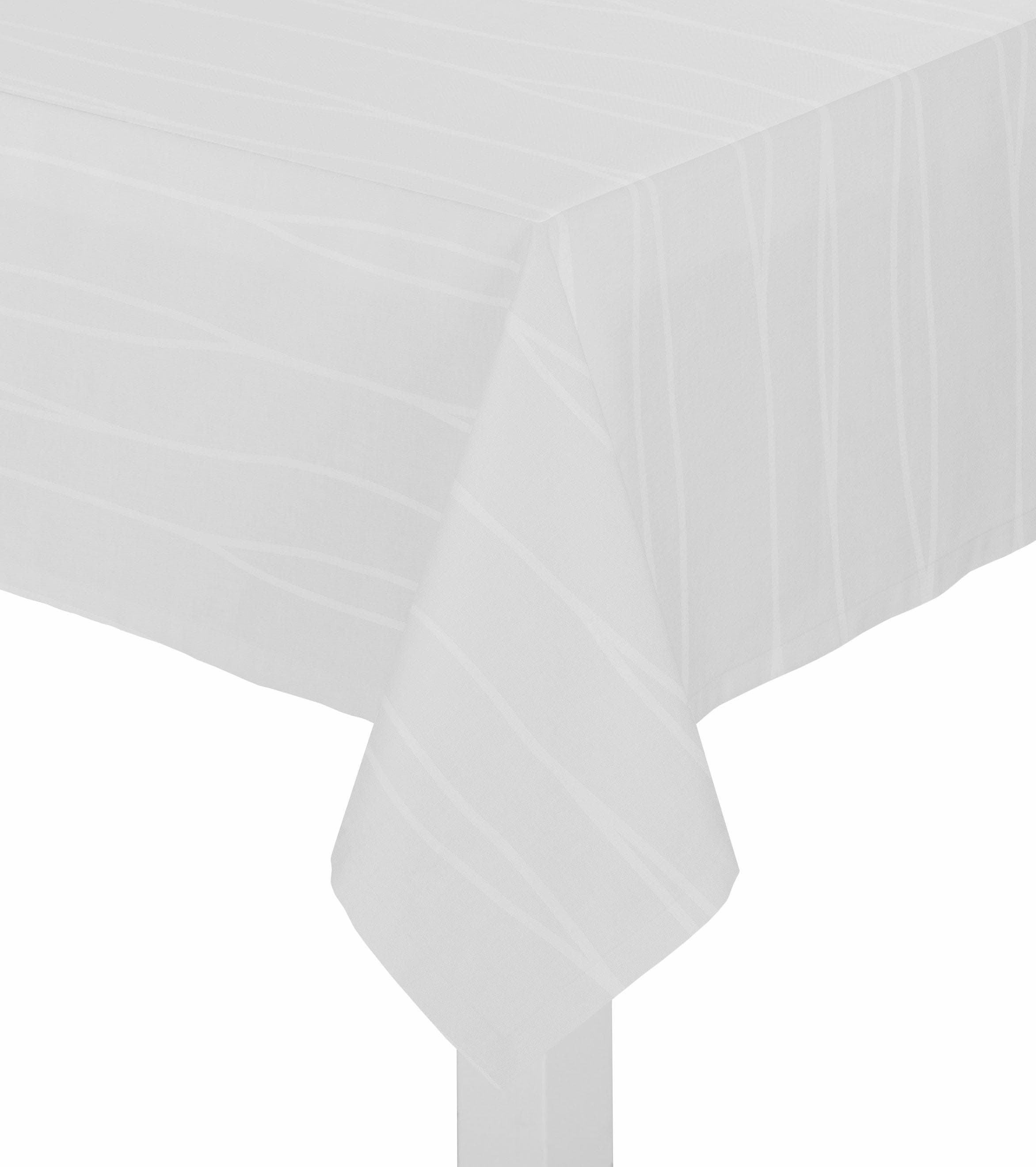 Tischdecke WIRTH "DALLAS" Gr. 4 Weiß Kunstfaser
