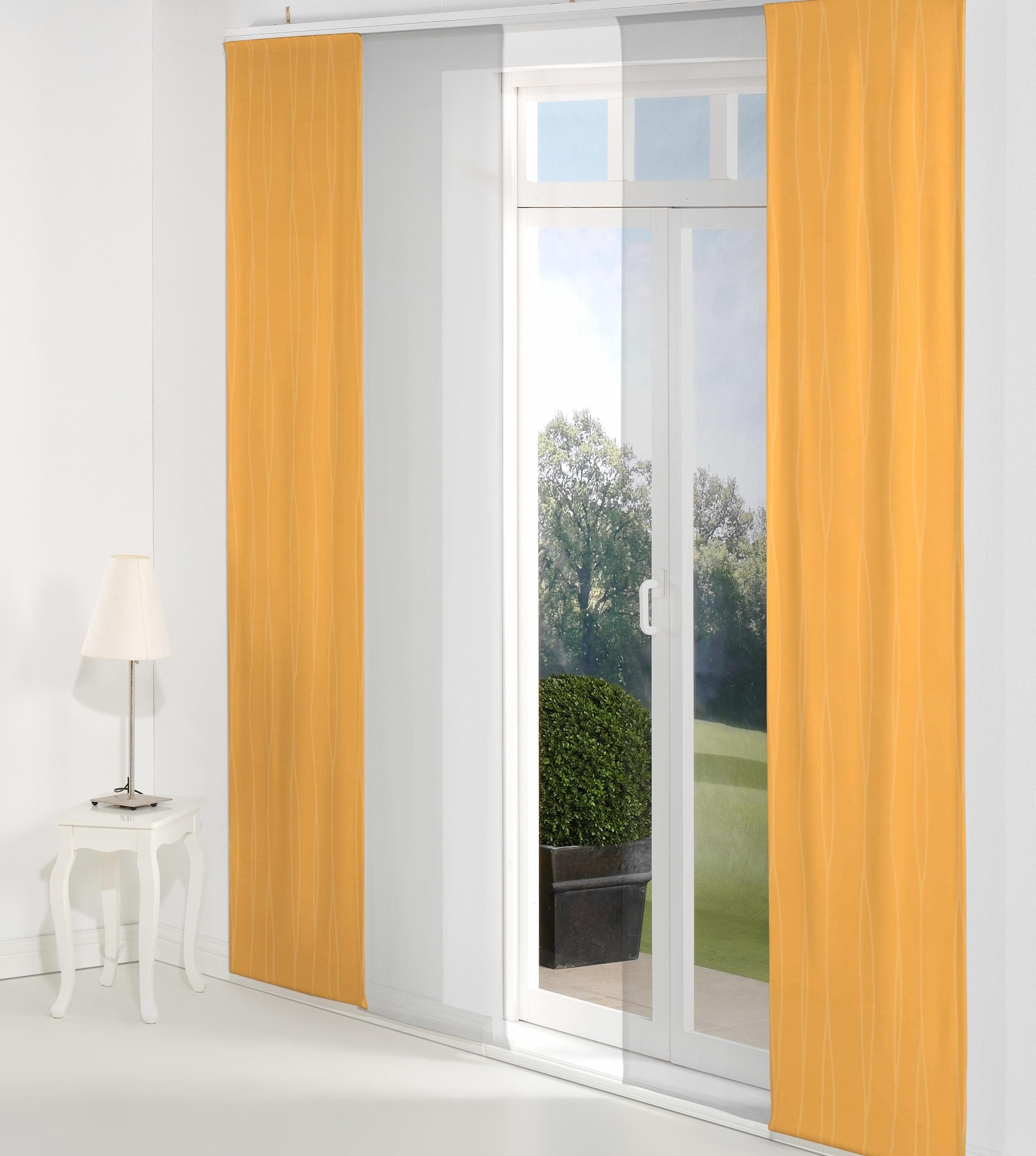 Schiebegardine WIRTH LANGWASSER Apricot Jacquard Polyacryl Polyester