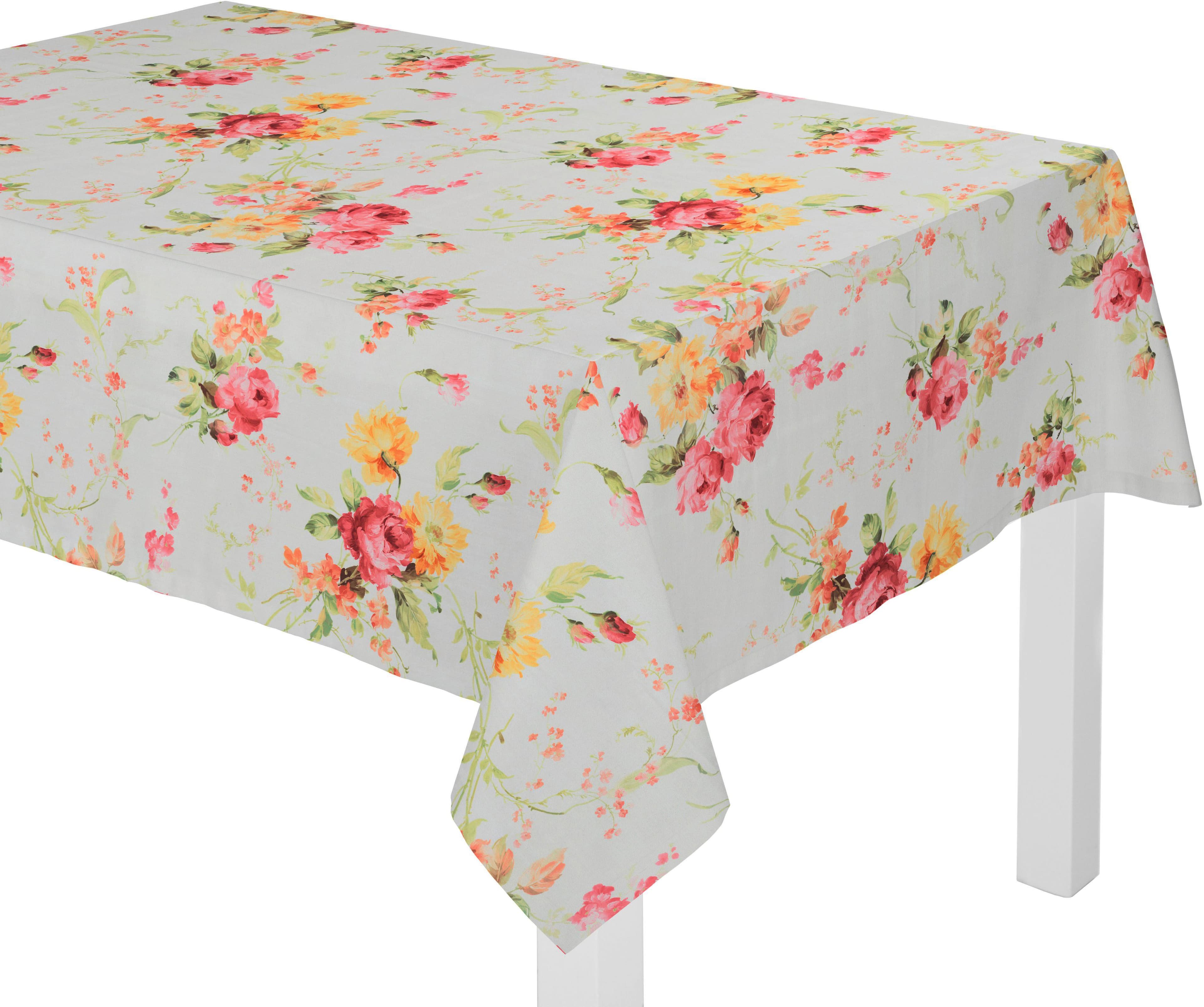 Tischdecke WIRTH "MONTROSE" Gr. 5 Rot/Gelb Polyester