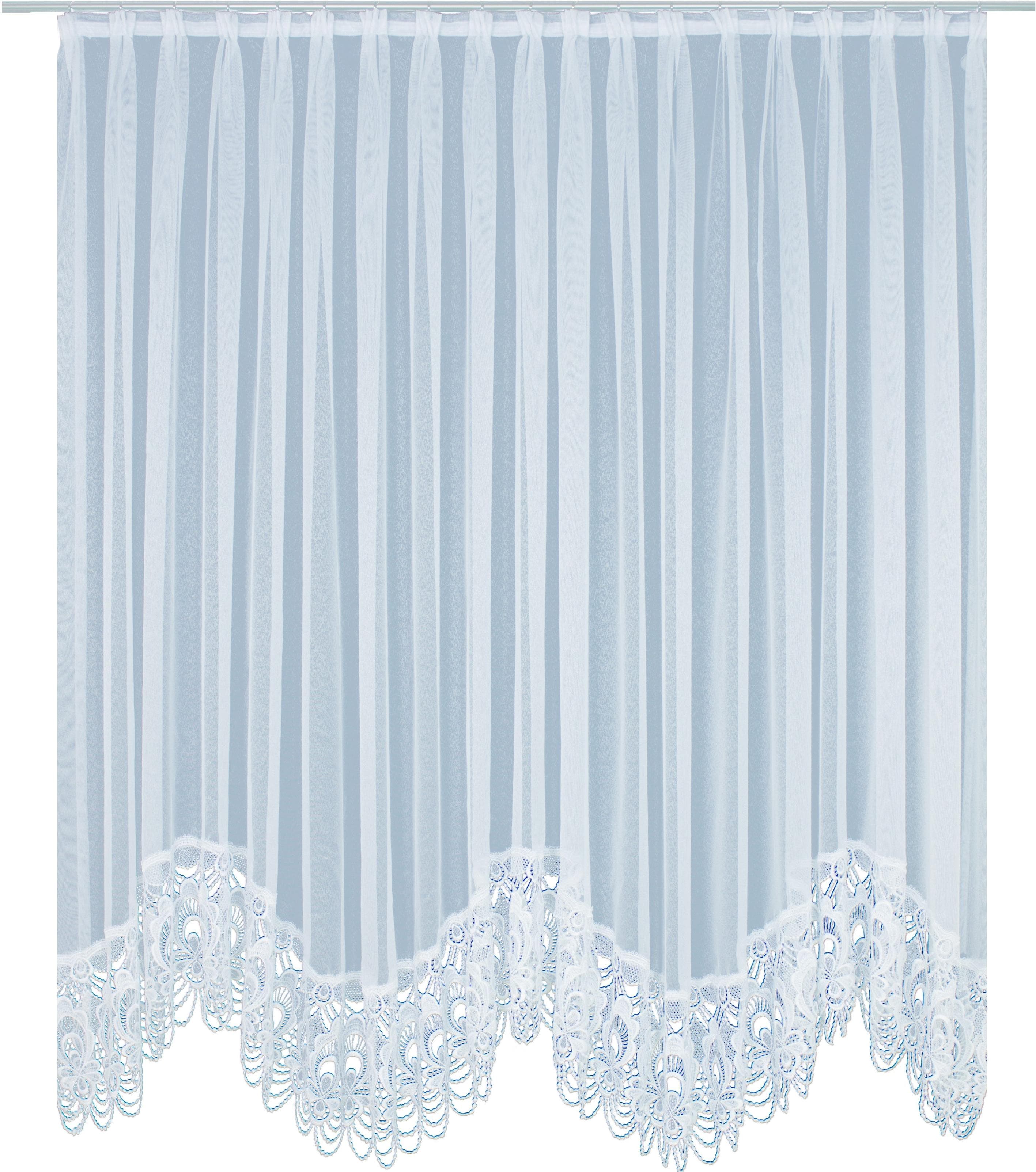 WIRTH Gardine Elena Gr. 17 Weiß 300cm Polyester Plauener Spitze