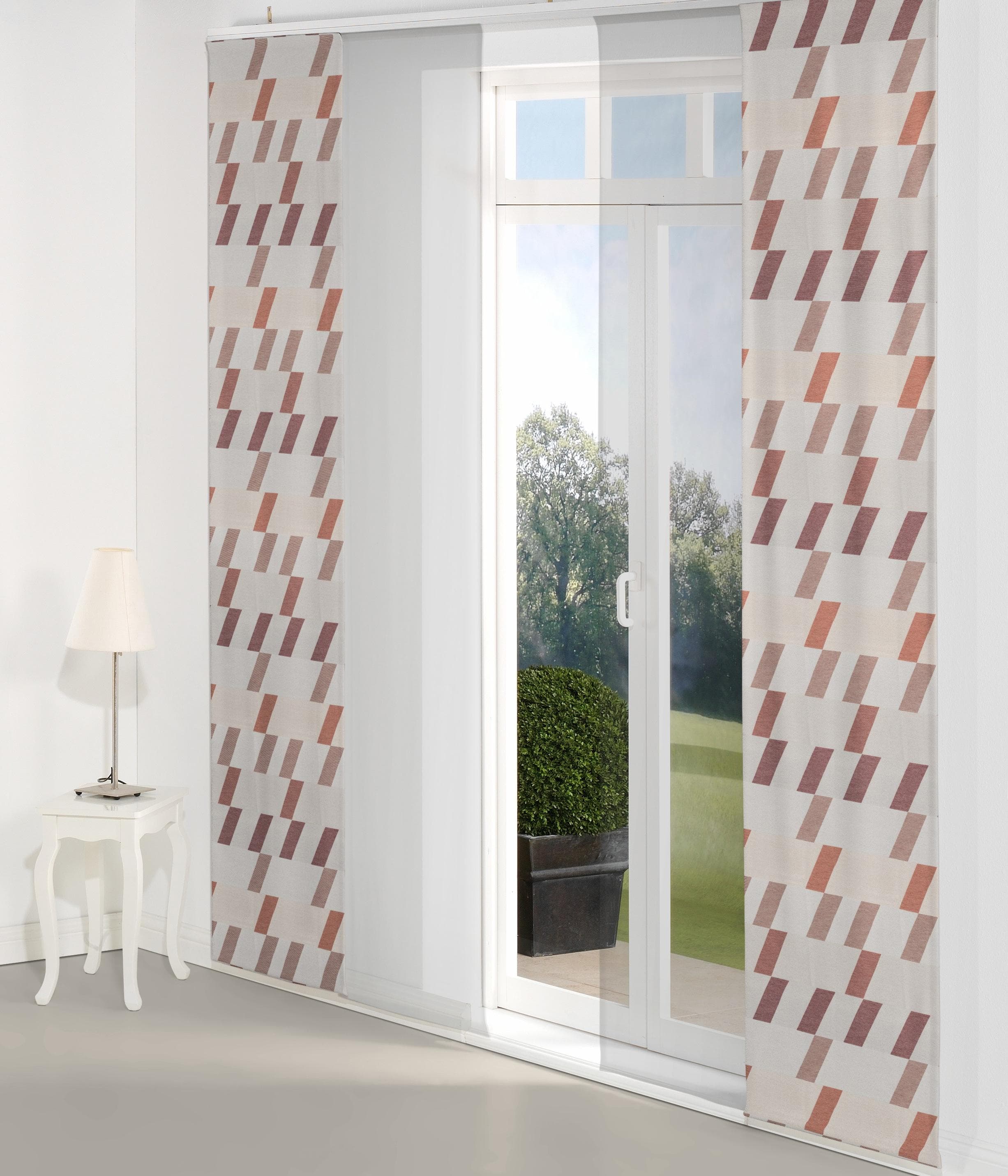 Schiebegardine WIRTH Bray Terrakotta Jacquard 60x175cm