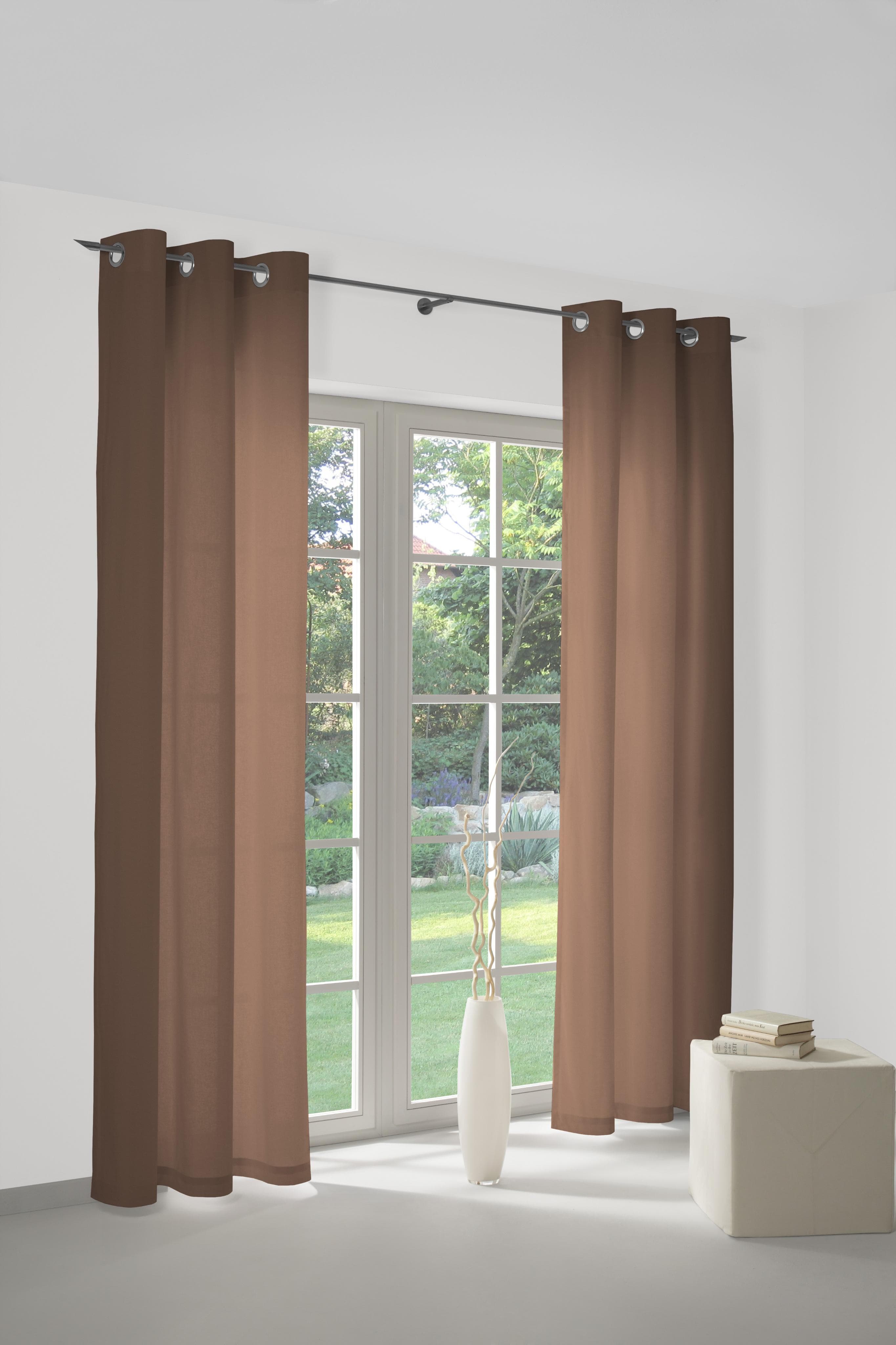 WIRTH Vorhang SUNBONE Gr. 3 Braun Polyester Gardine