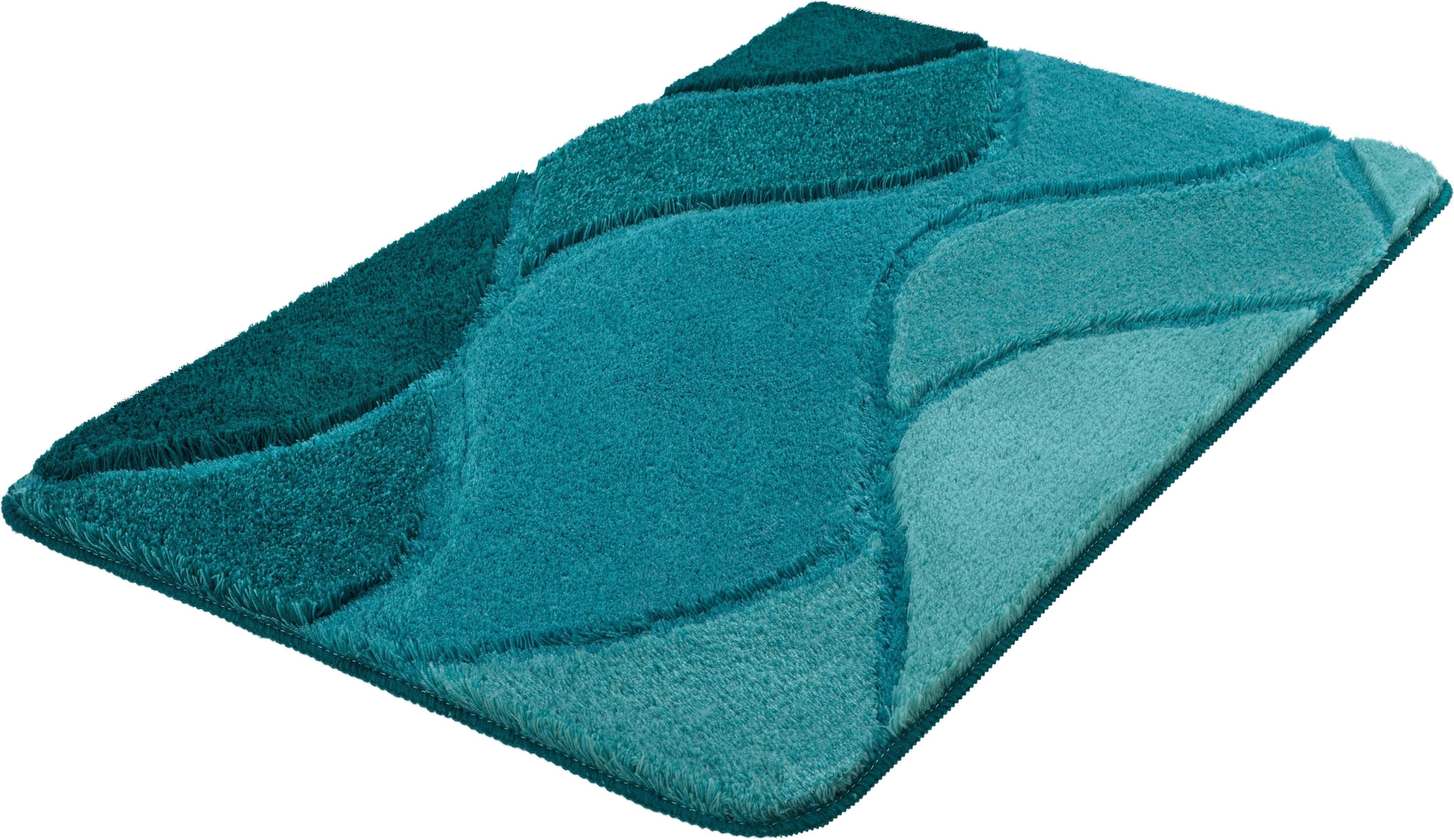 Kleine Wolke Badematte Fiona Blau Wellen-Design