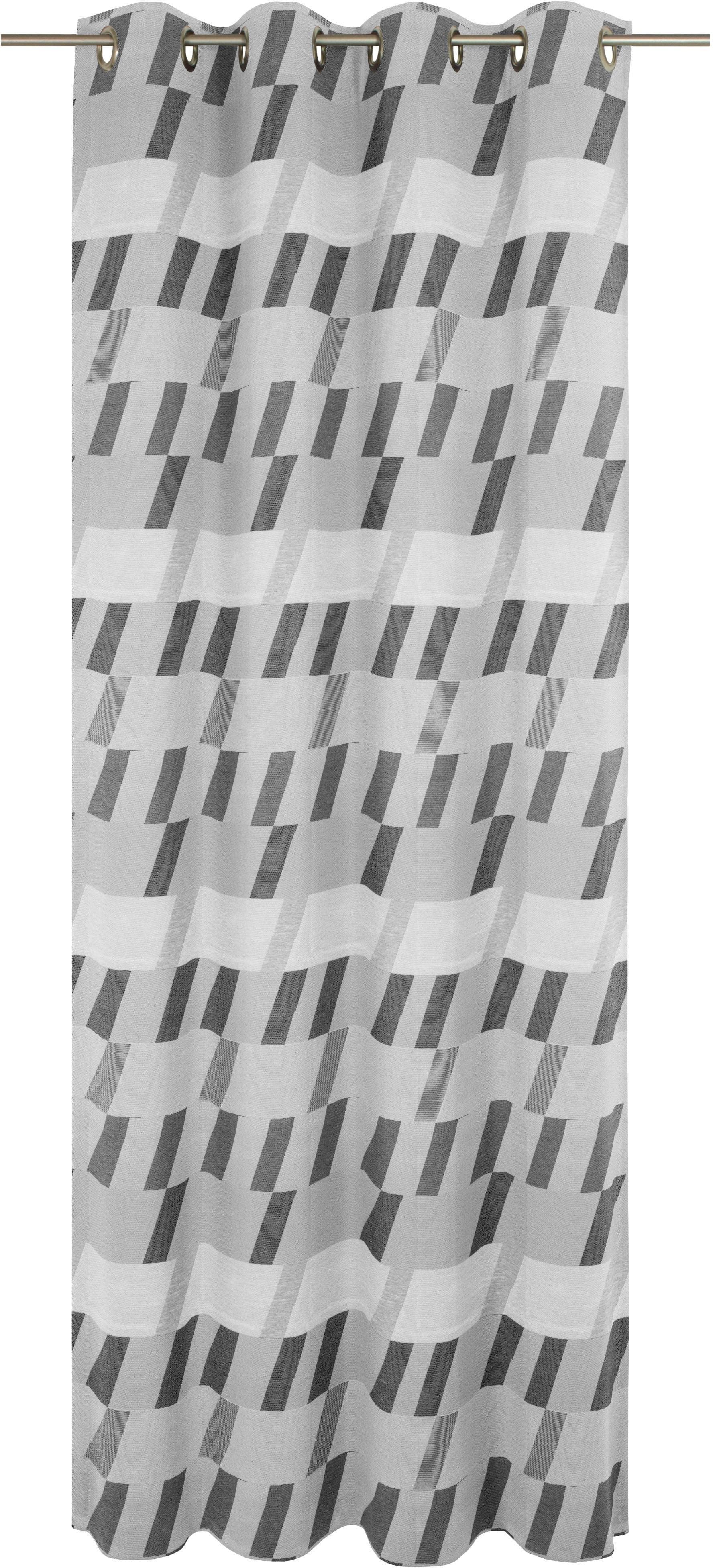 WIRTH Bray Vorhang Dunkelgrau Jacquard Baumwolle Polyester