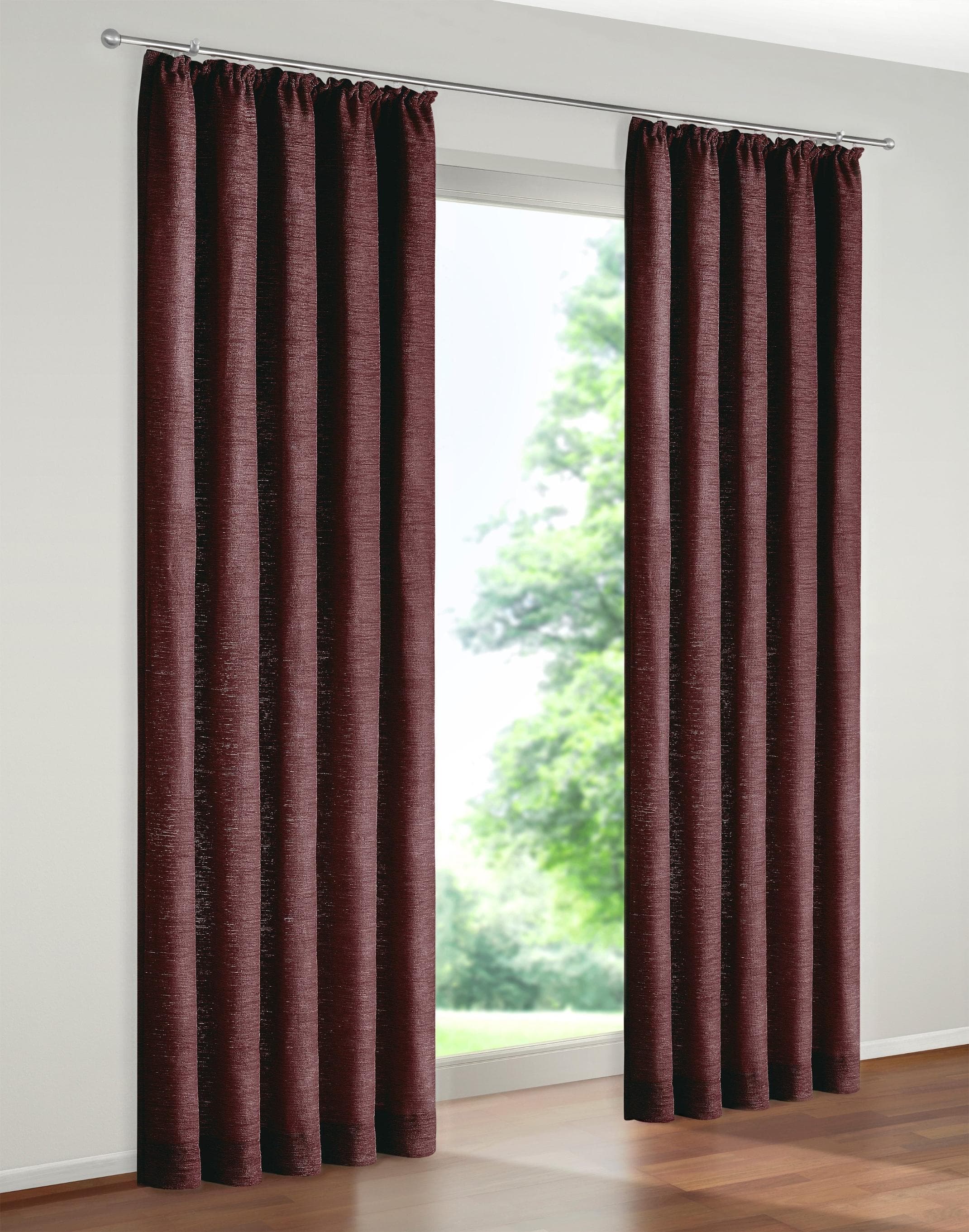 WIRTH Vorhang Trondheim Lila Thermo Chenille Blickdicht