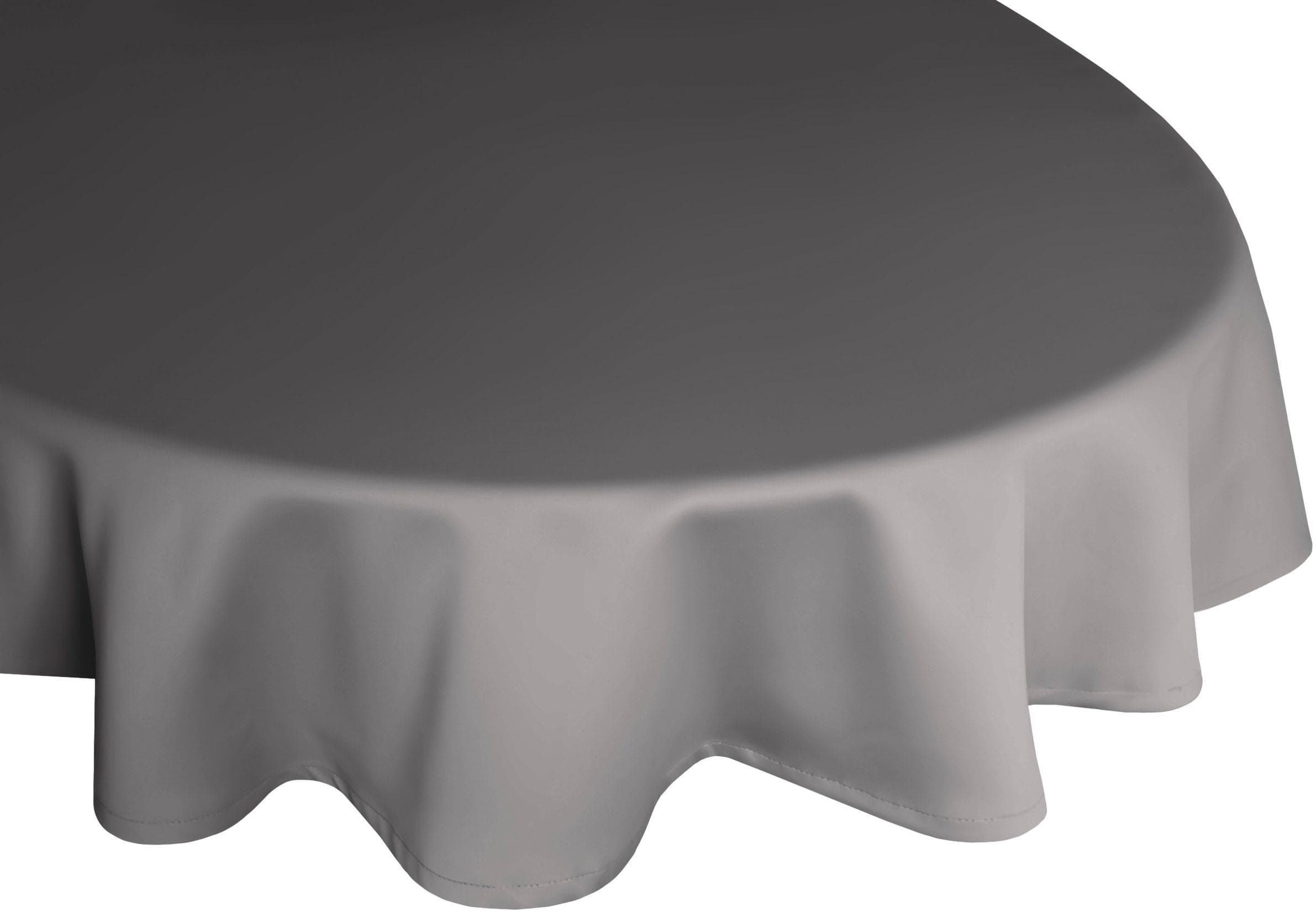 Tischdecke WIRTH NEWBURY Grau Oval 130x190cm Polyester-Baumwolle