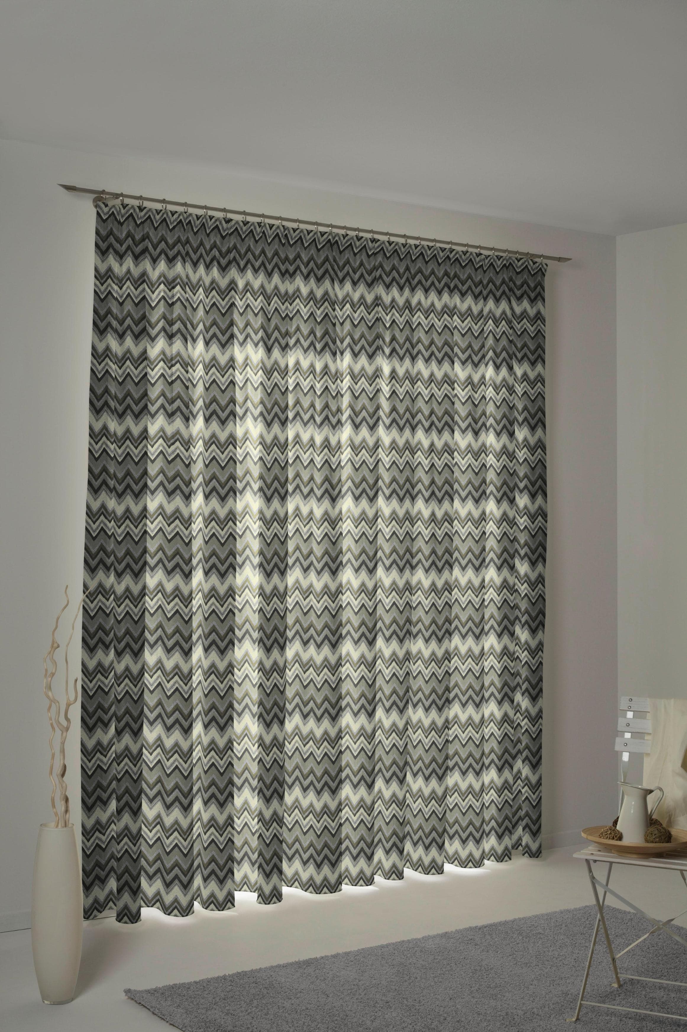 WIRTH Vorhang Benewitz Moosgrün Jacquard Gardine