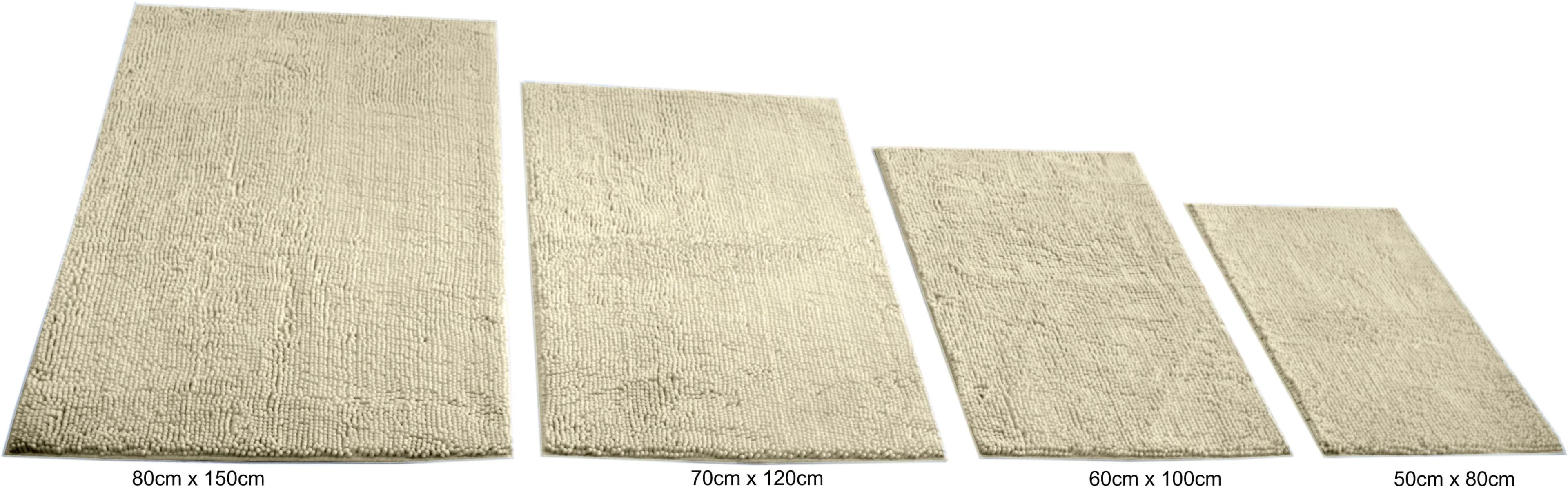 Badematte KINZLER "Chenille" Gr. 5 Beige Polyester