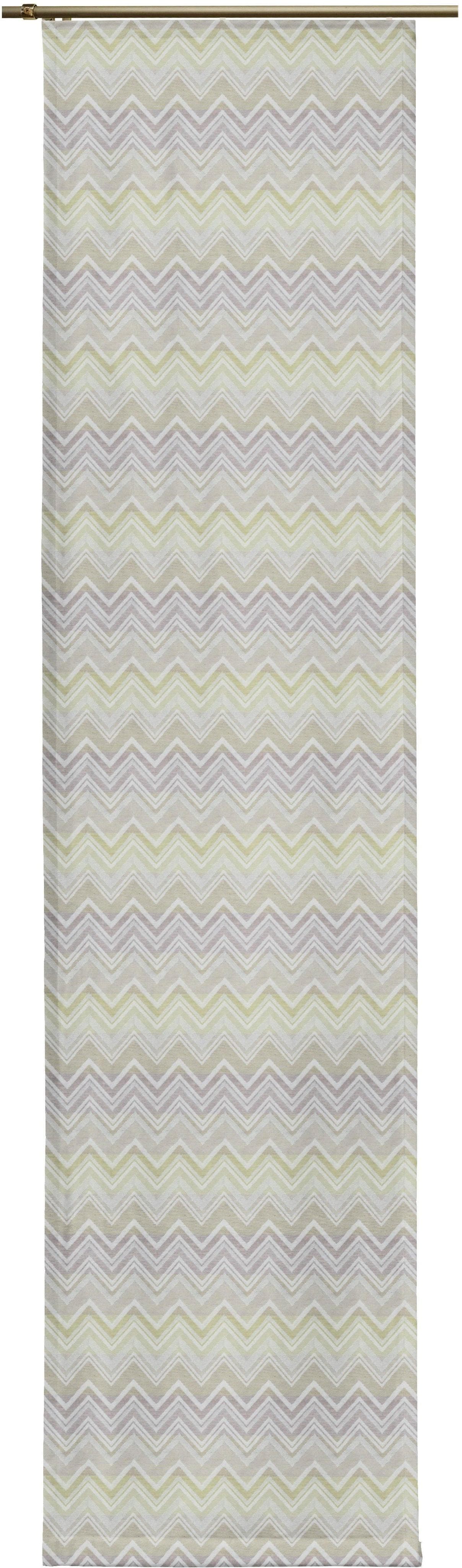 WIRTH Schiebegardine Benewitz Lindgrün Jacquard