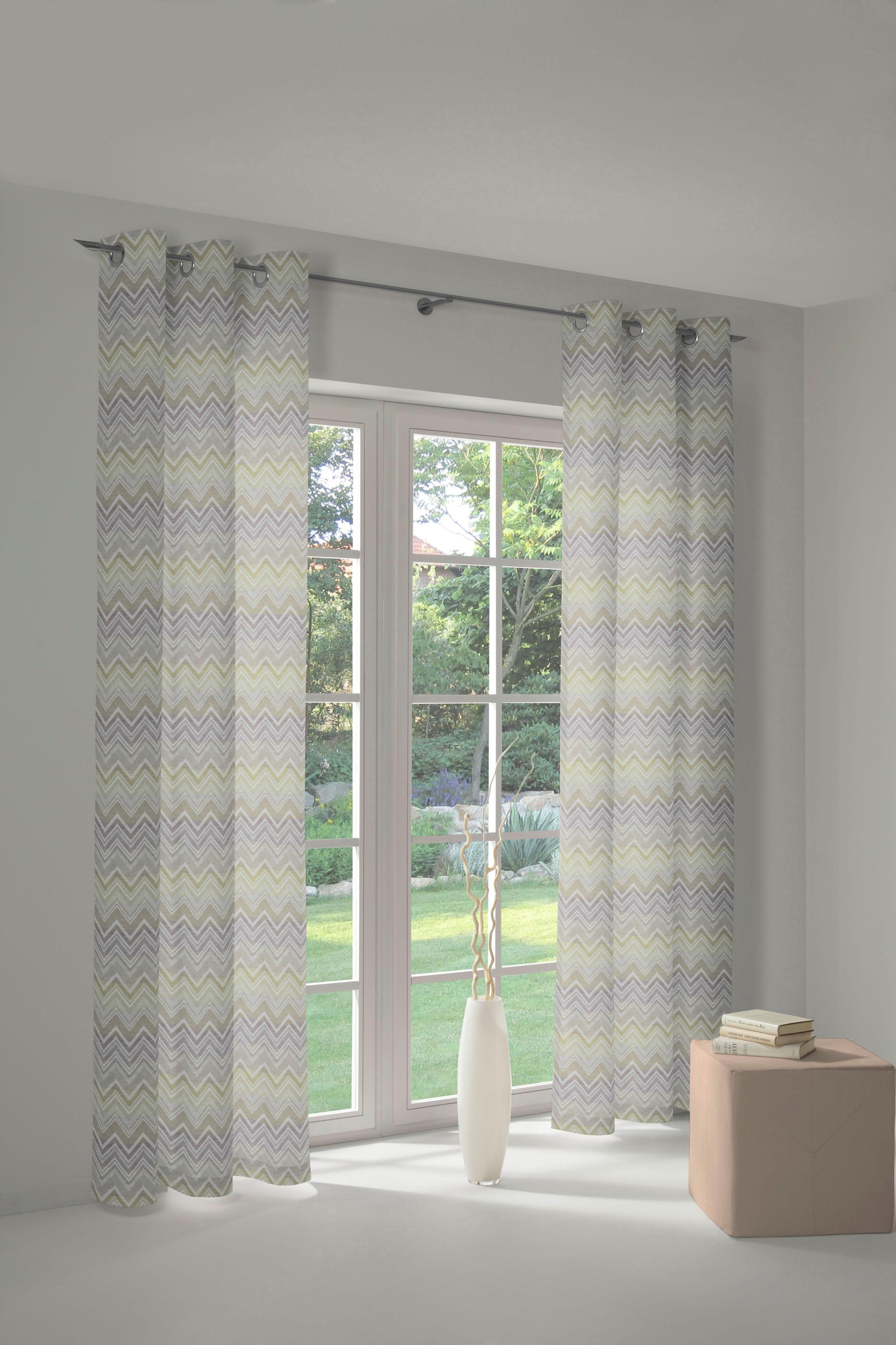 Vorhang WIRTH Benewitz Lindgrün Jacquard Baumwolle Polyester Gardine