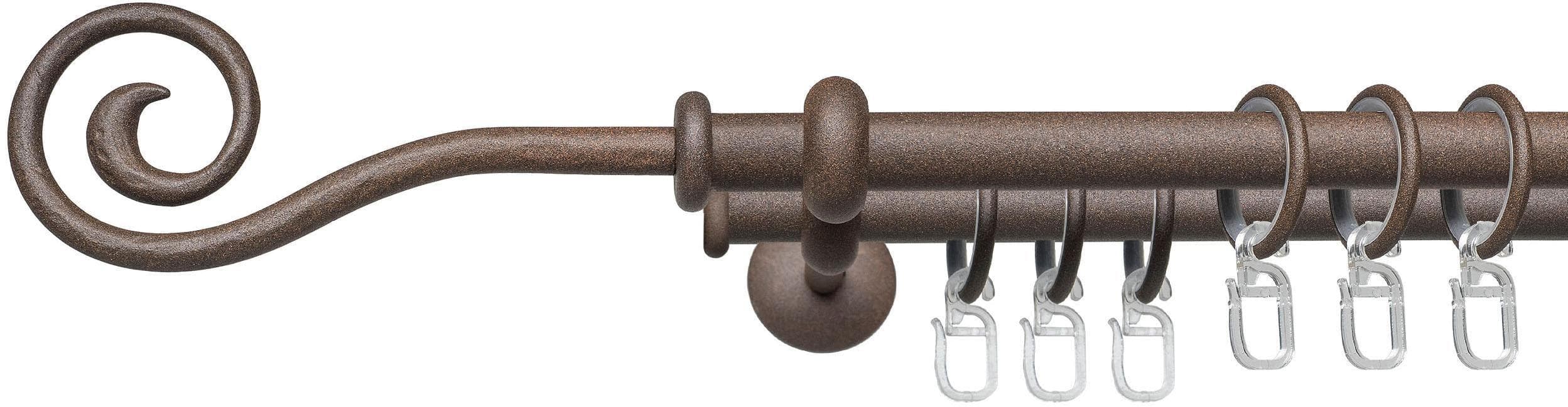 LIEDECO Gardinenstange Esp Spirale Rost 200 cm Metall 2-läufig