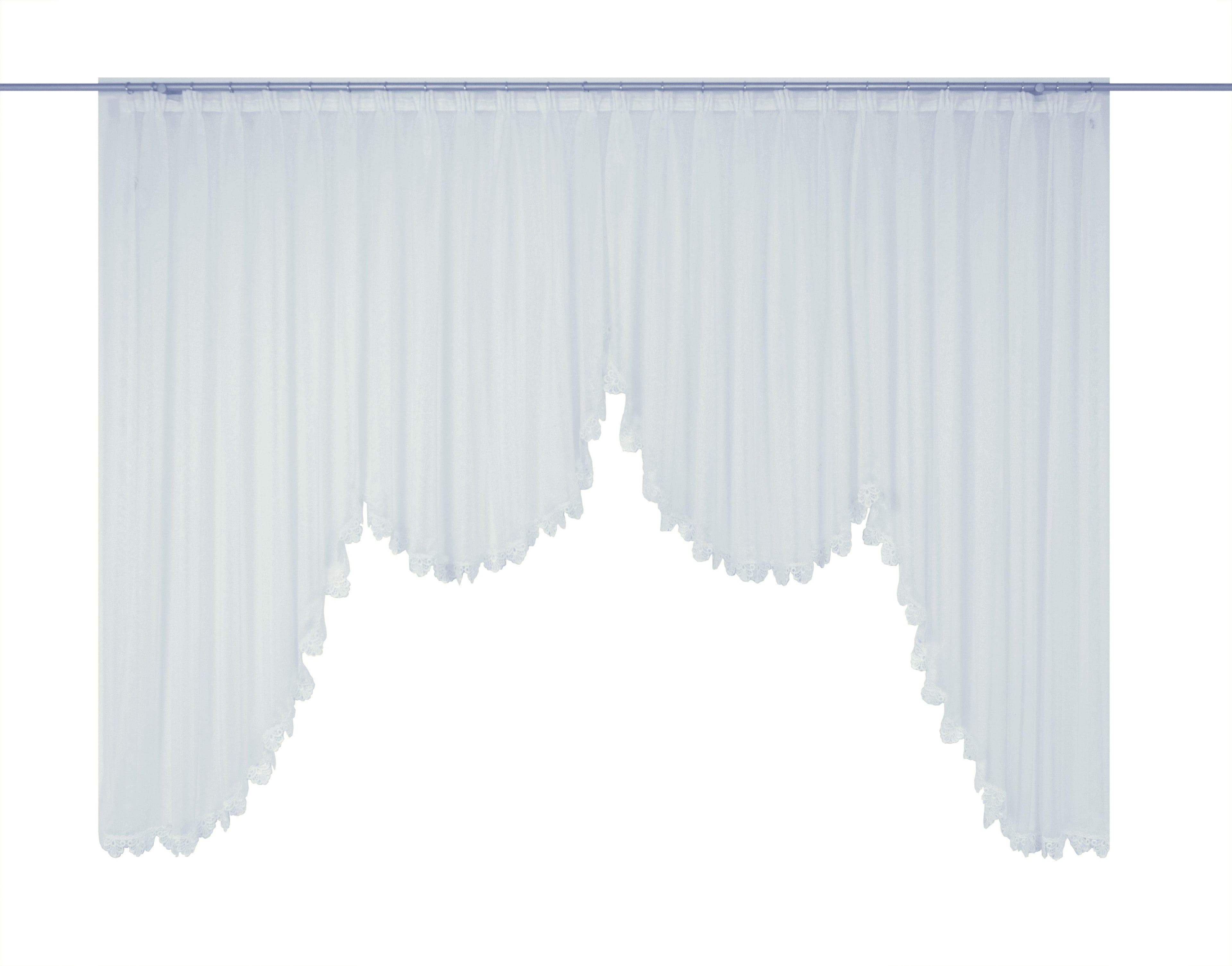 WIRTH Gardine Elena Gr. 2 Weiß 450x125cm Polyester Plauener Spitze