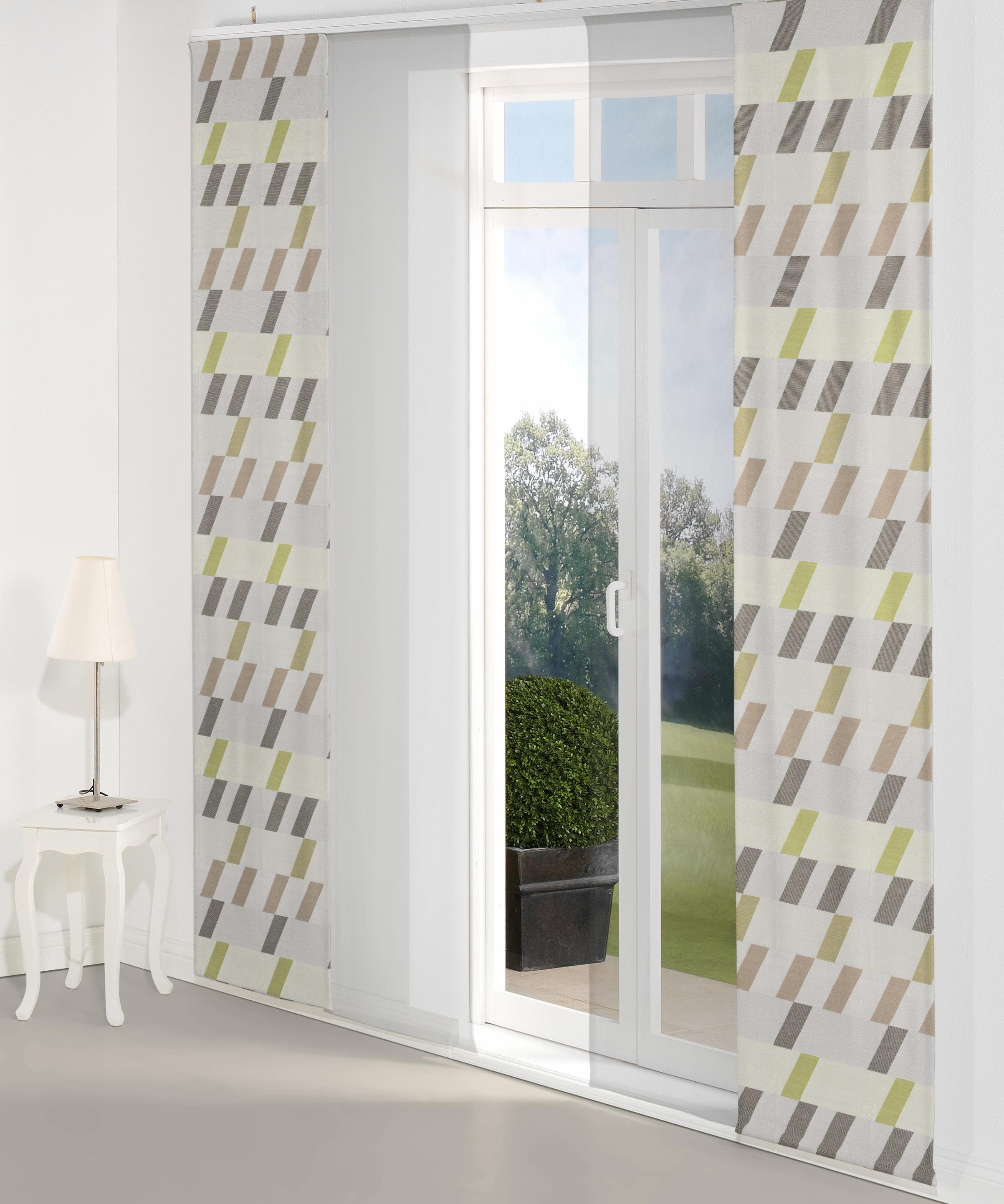Schiebegardine WIRTH "Bray" Grün Jacquard