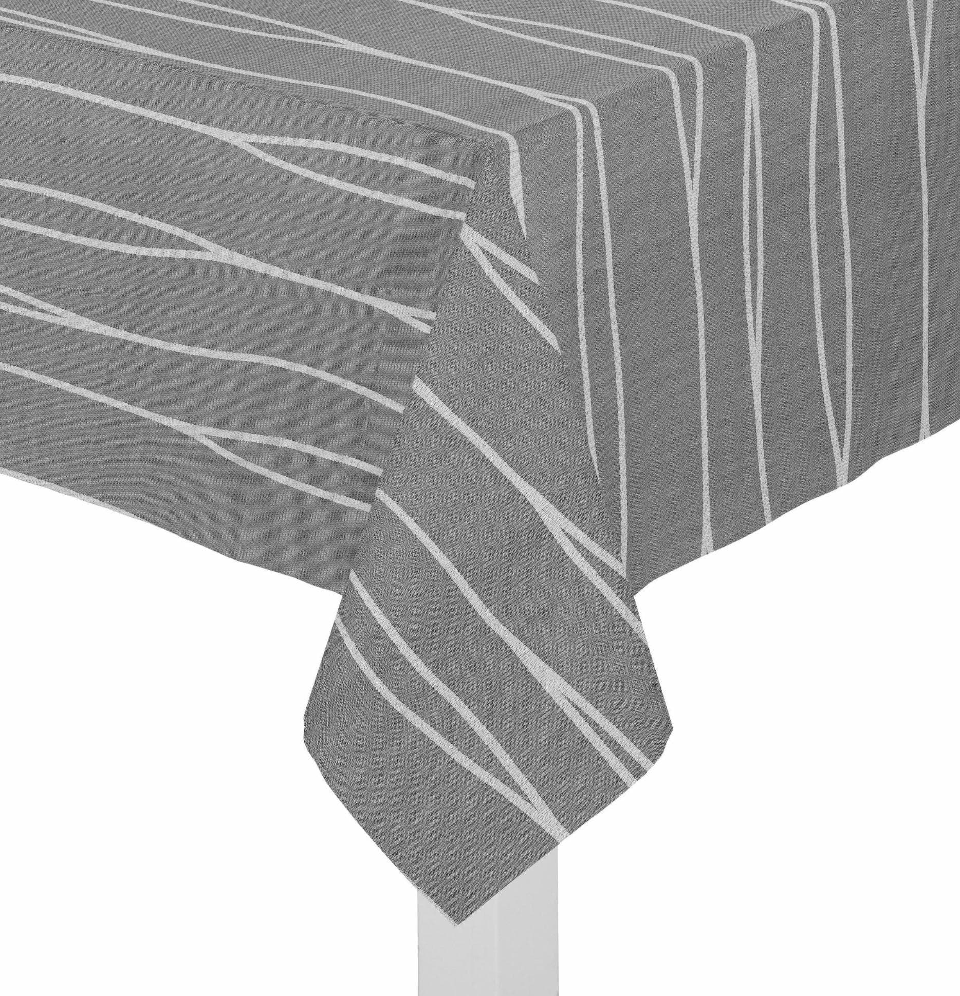 Tischdecke WIRTH "DALLAS" Gr. 5, schwarz, Kunstfaser