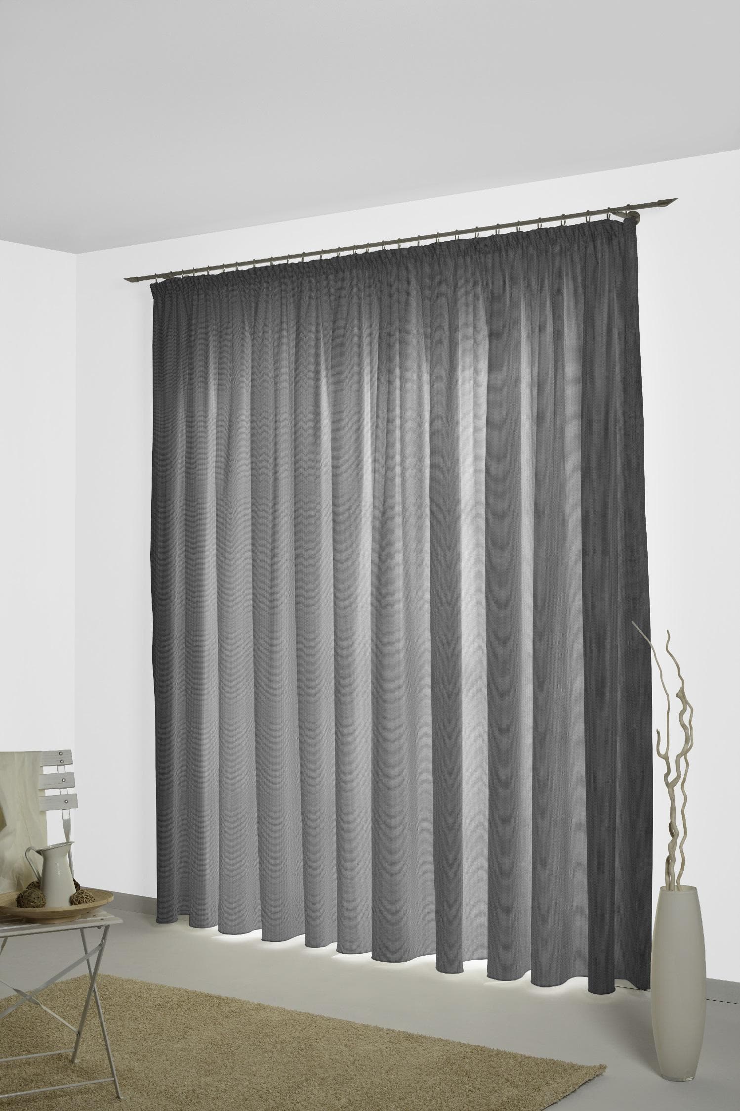 WIRTH Neveres Thermo-Vorhang 2-lagig Anthrazit 135x175cm
