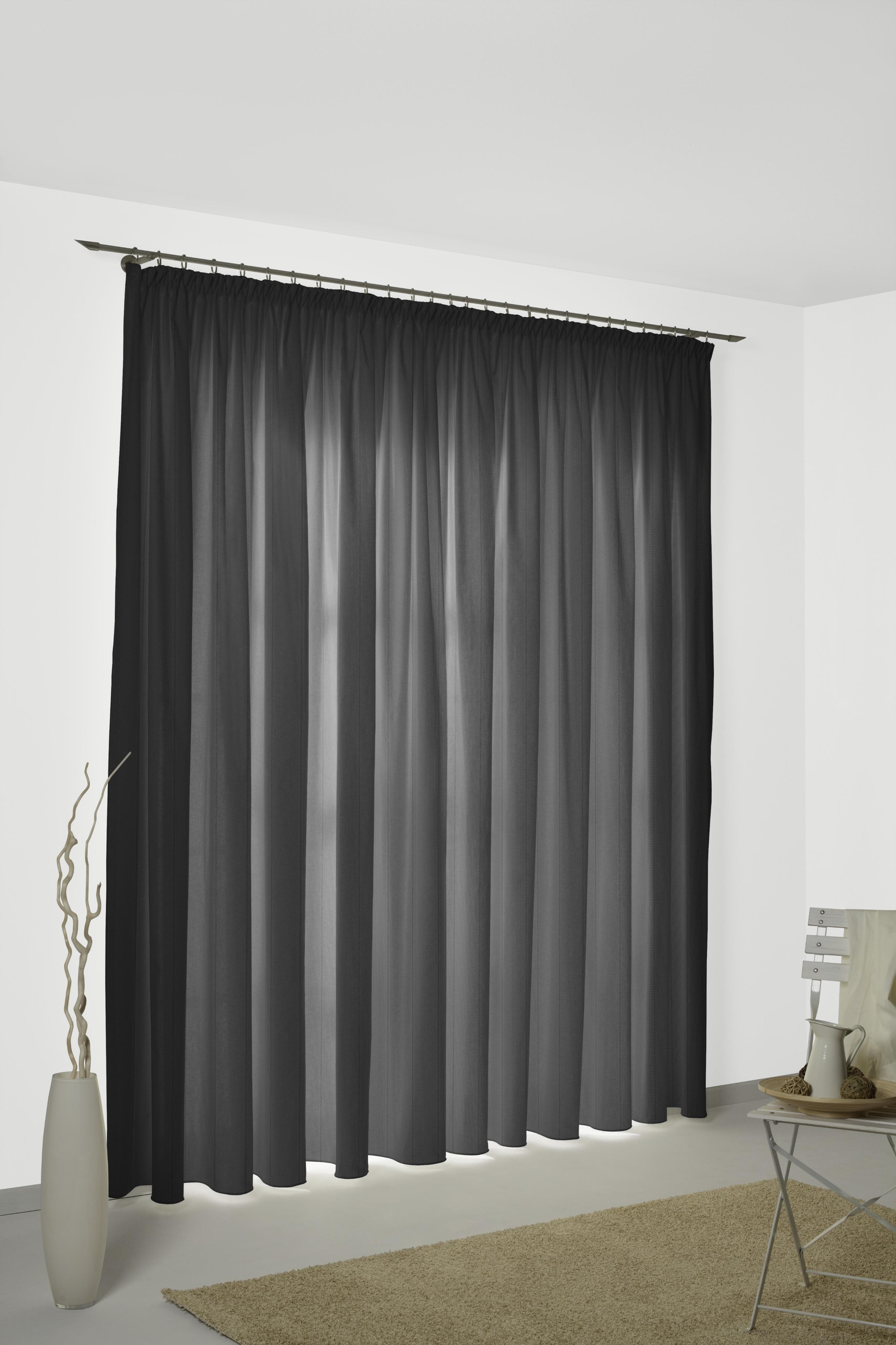 WIRTH Vorhang Felsted Jacquard Polyester Schwarz