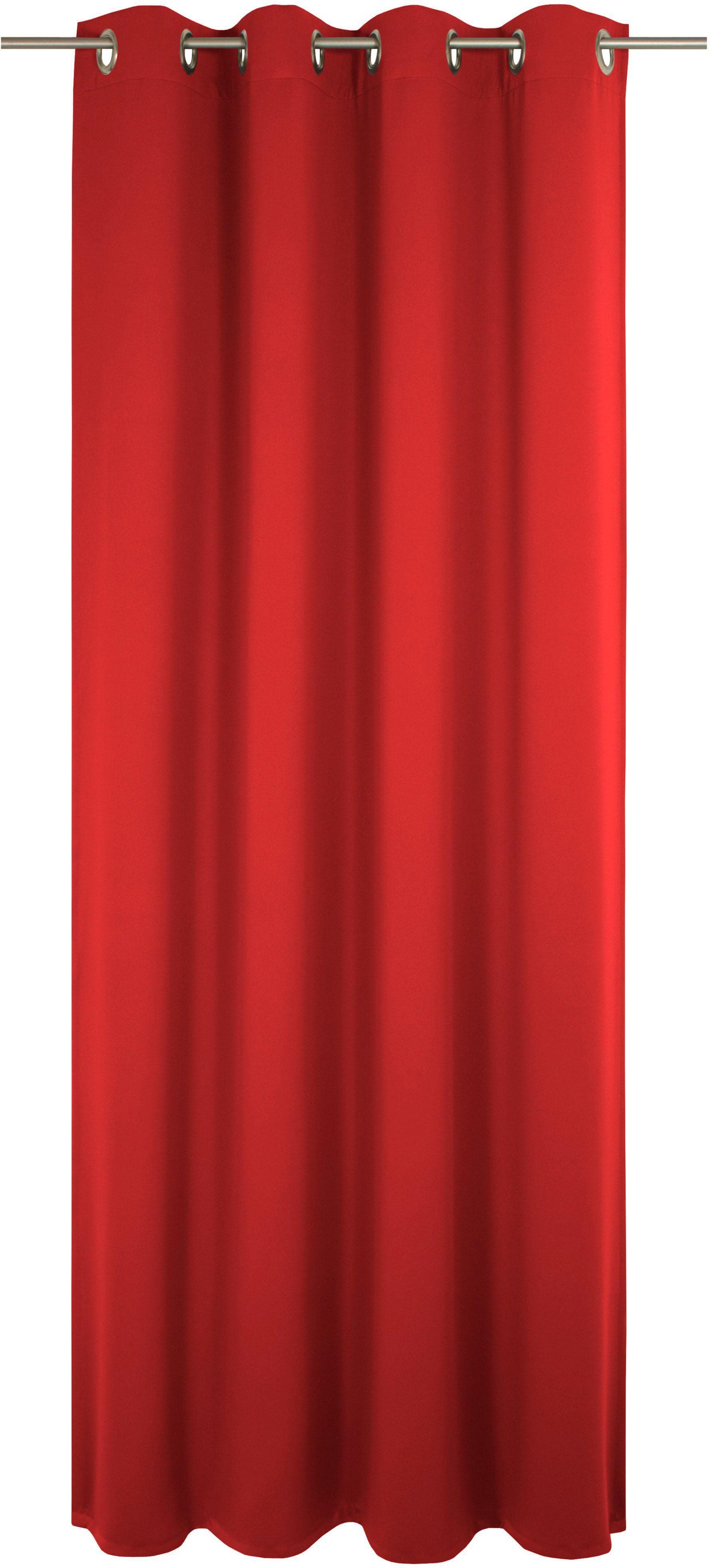WIRTH Vorhang Newbury Rot Jacquard mit Ösen