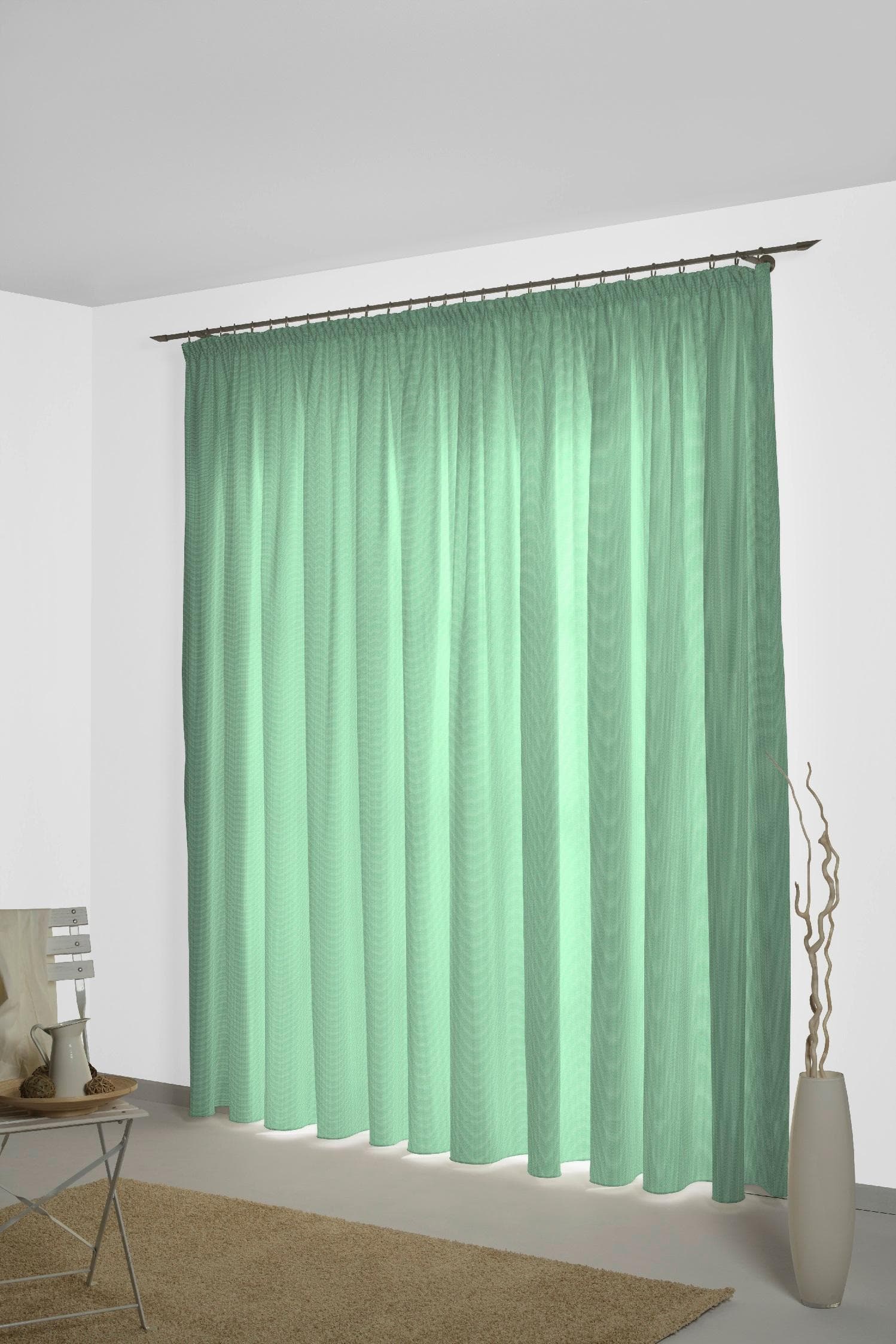 Vorhang WIRTH Neveres Jacquard Baumwolle Grün