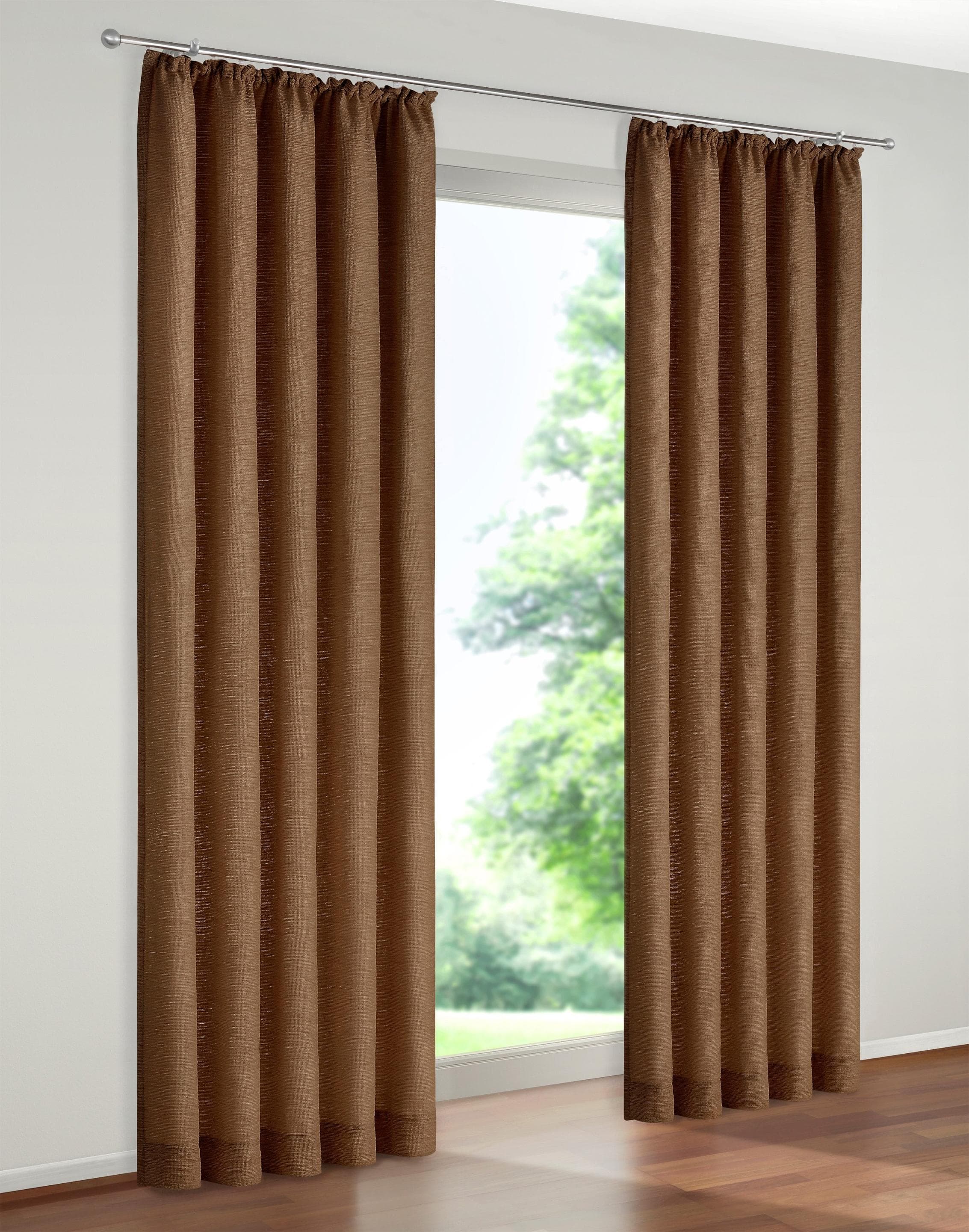 WIRTH Vorhang Trondheim Braun Thermo-Chenille Blickdicht
