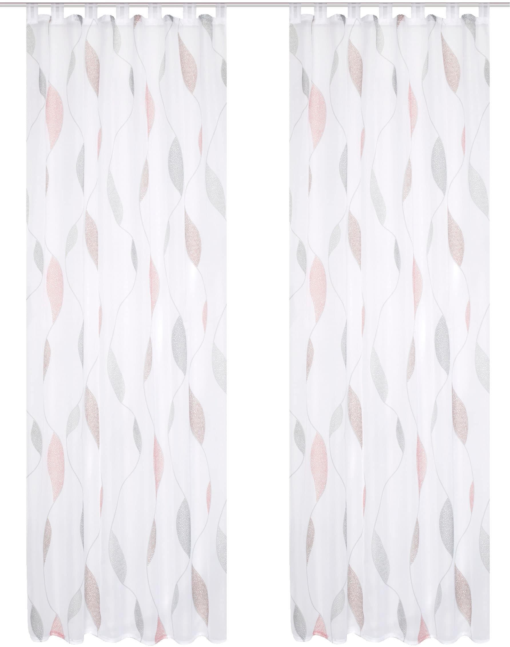 HOME WOHNIDEEN Vorhang PAOLO Weiß 2er Pack Voile Gardine mit Schlaufen