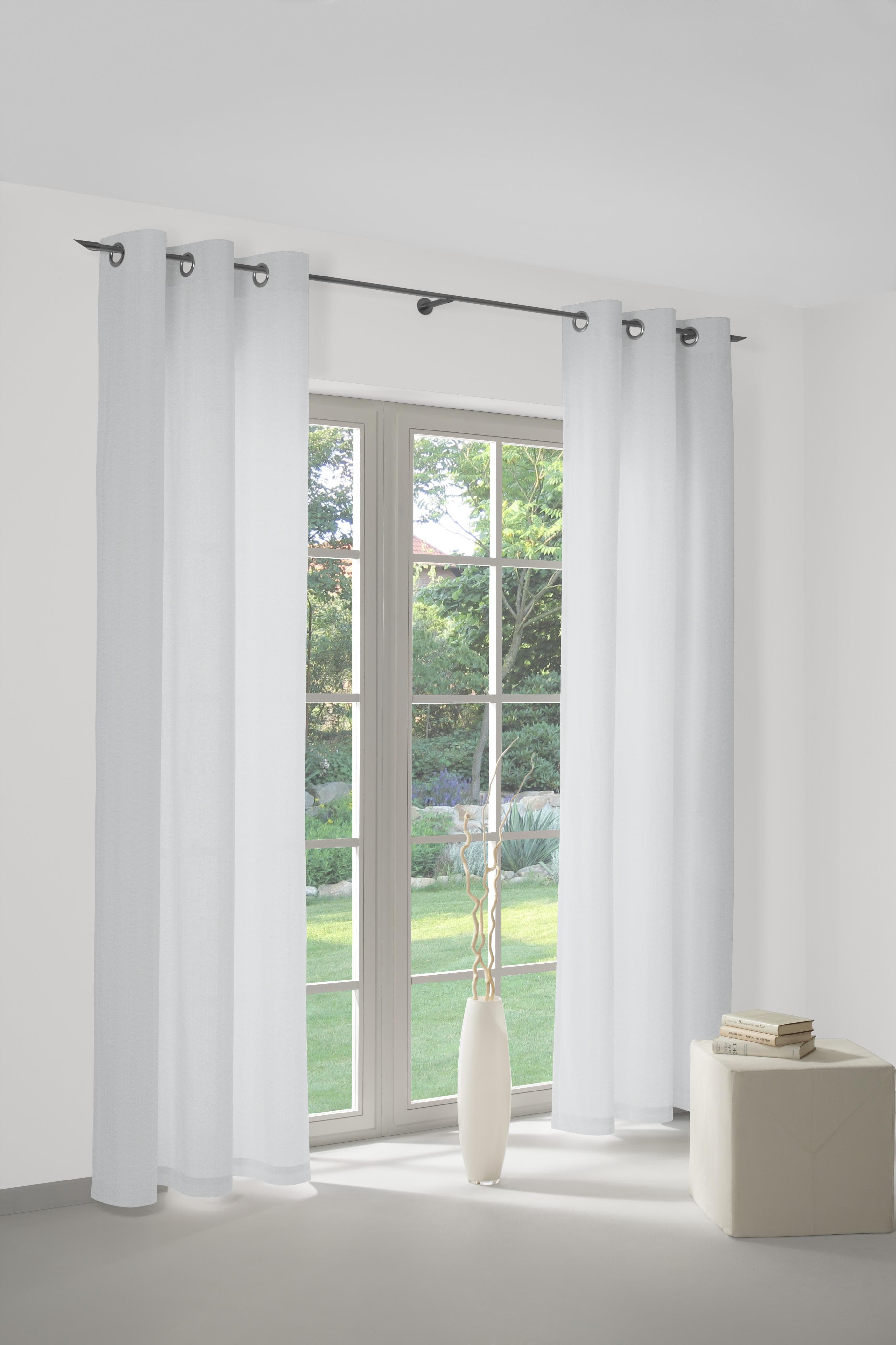 WIRTH Vorhang SUNBONE Gr. 2 Weiß Polyester Gardine