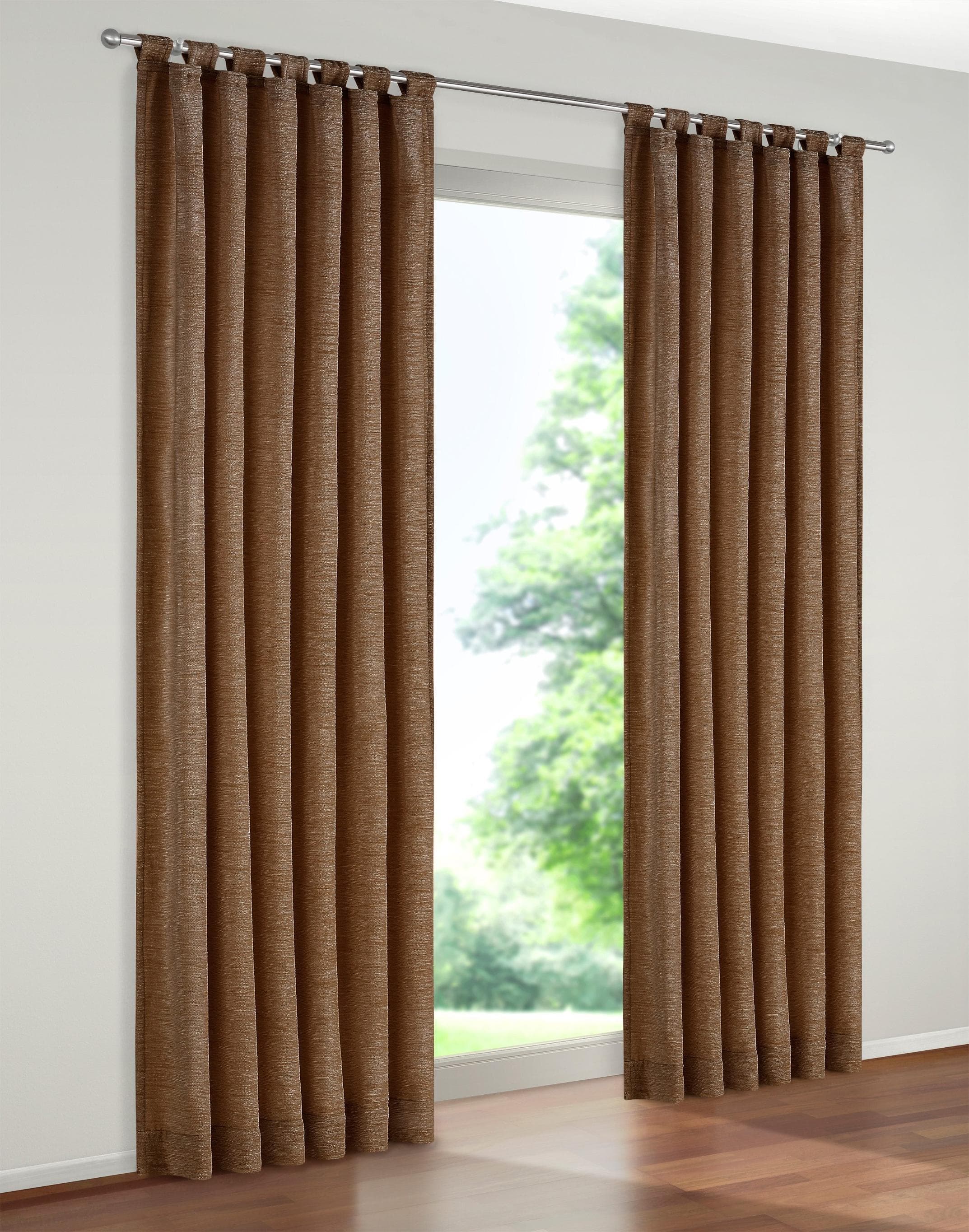 WIRTH Vorhang Trondheim Braun Thermo-Chenille Blickdicht Schlaufen
