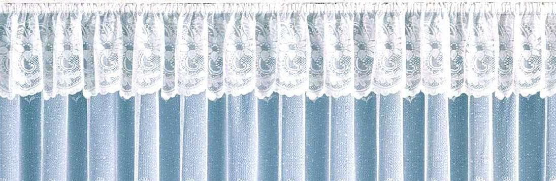 Querbehang WECKBRODT "Flensburg" Jacquard Polyester Weiß