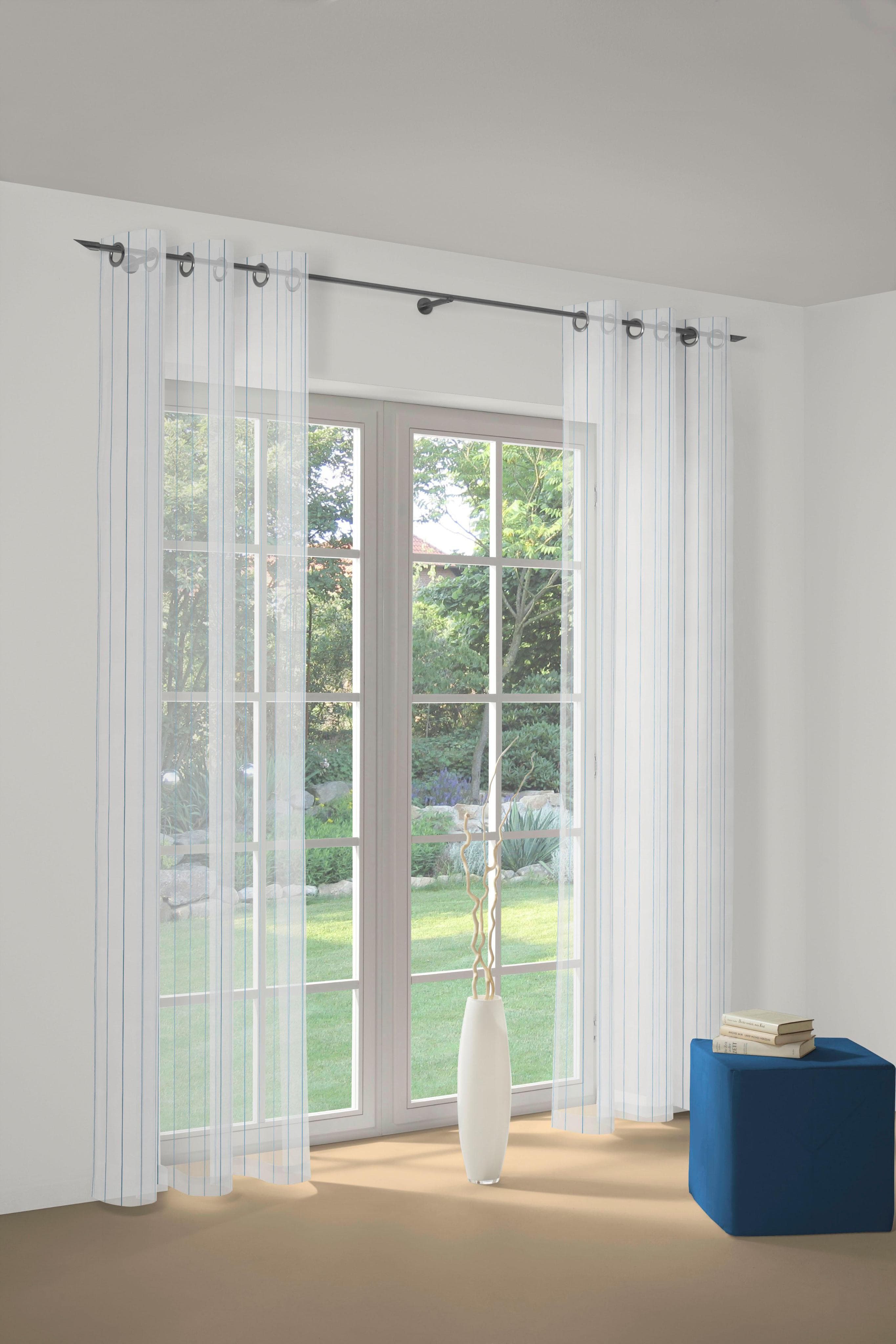 Gardine WIRTH "7227" Blau Polyester