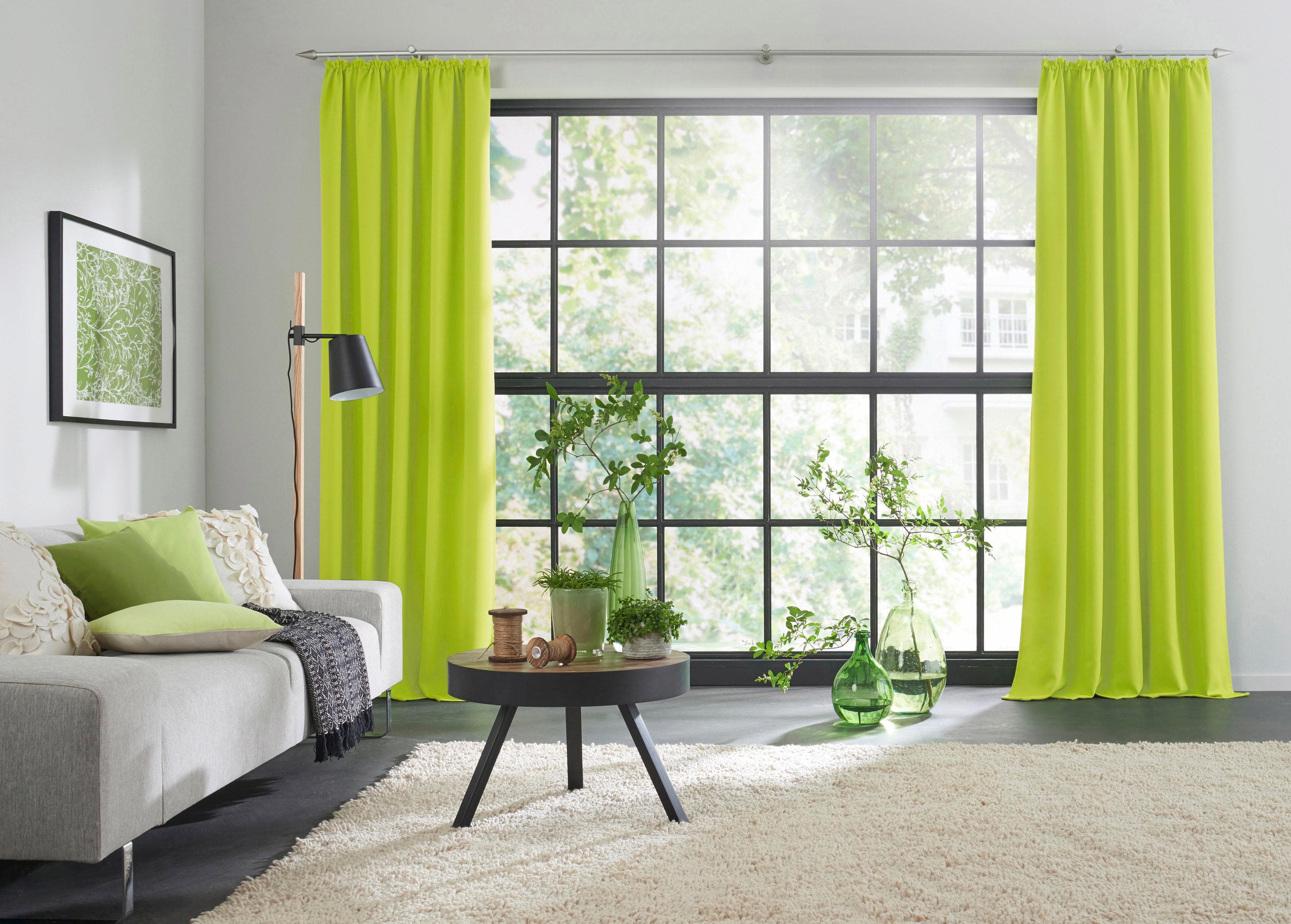 WIRTH Dim out Vorhang Grün Limone Polyester Verdunklend