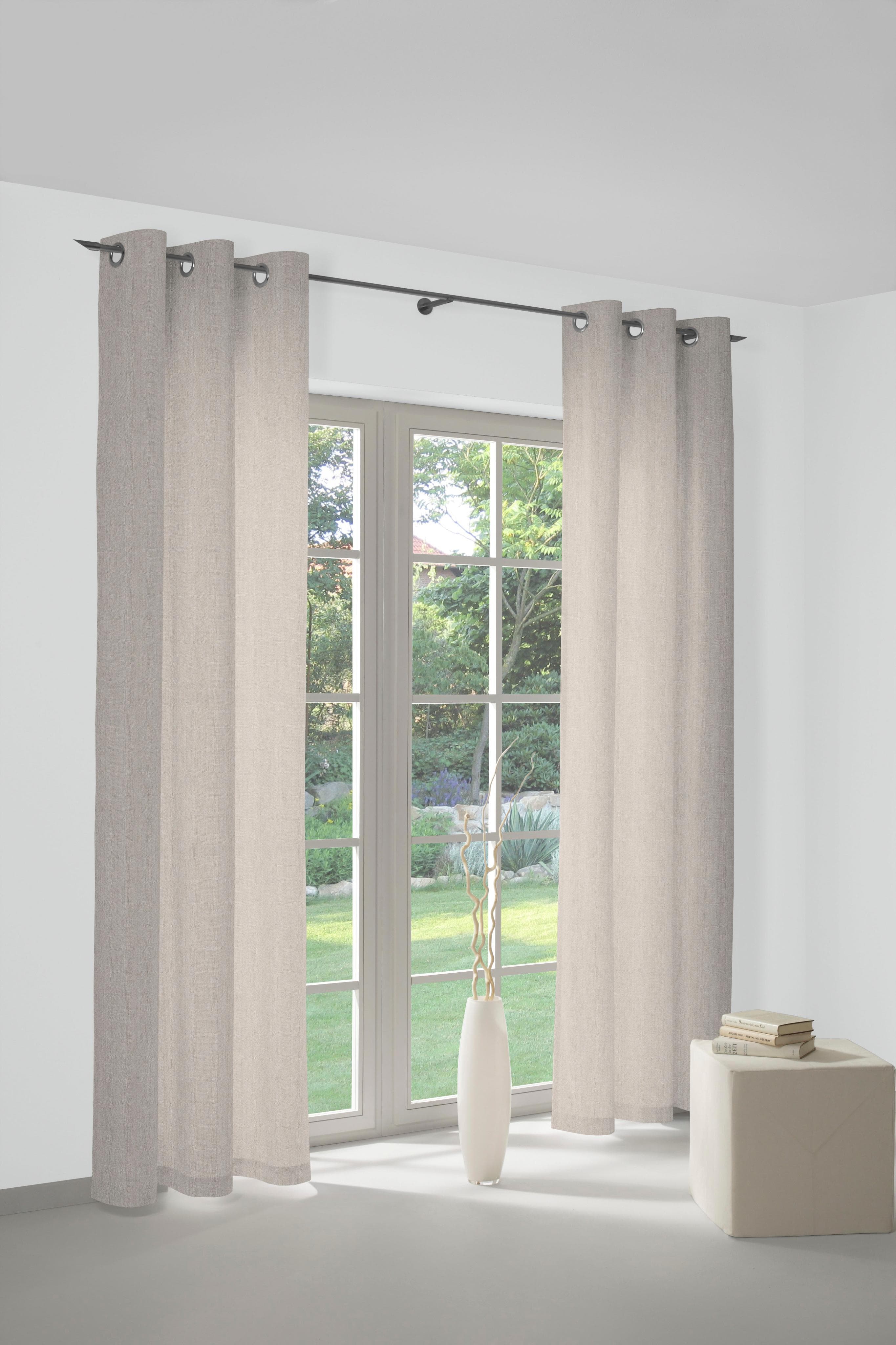 Vorhang WIRTH Torbole Ocker Jacquard Gardine mit Ösen
