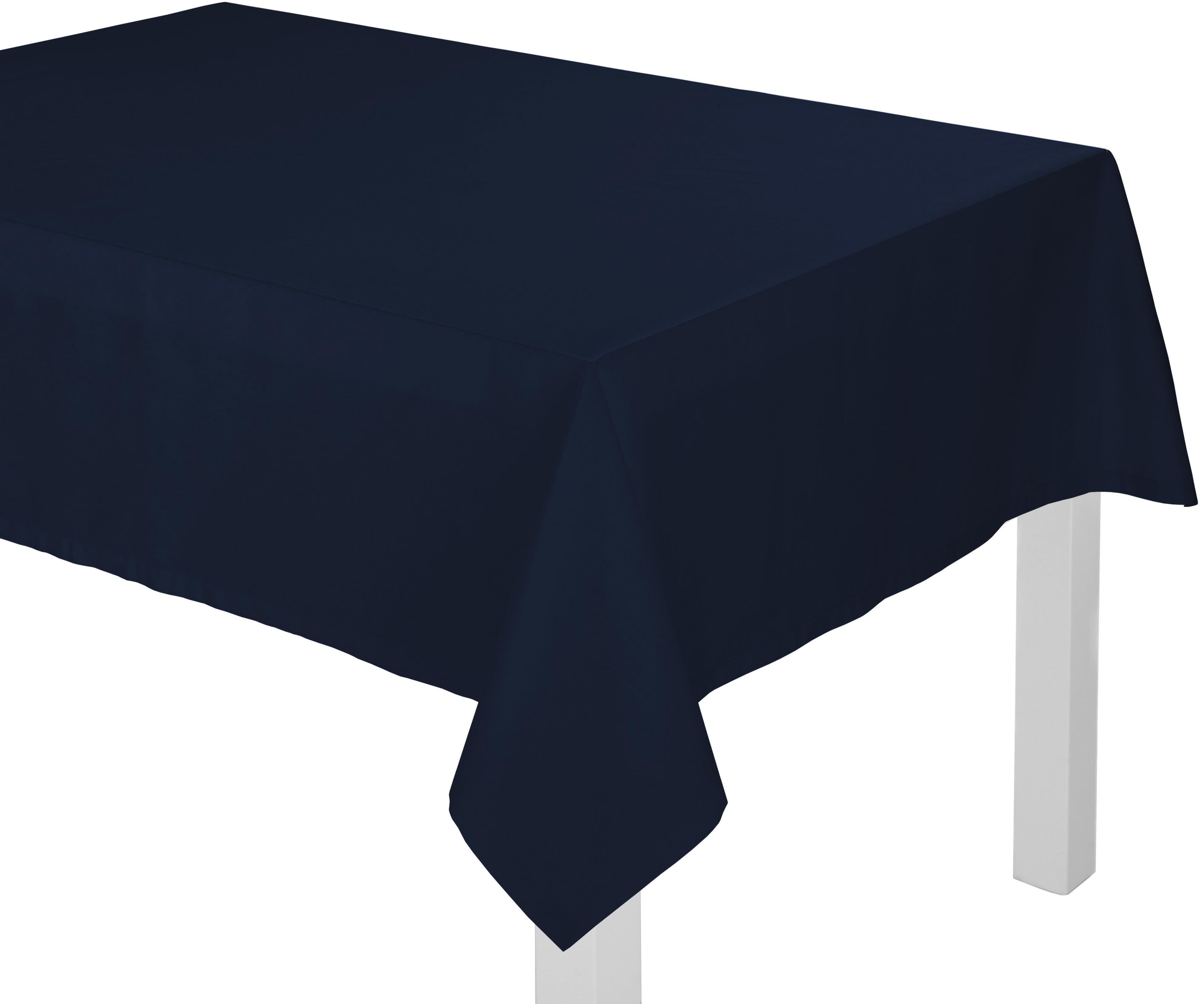 Tischdecke WIRTH NEWBURY 130x190 cm Nachtblau Baumwolle Polyester