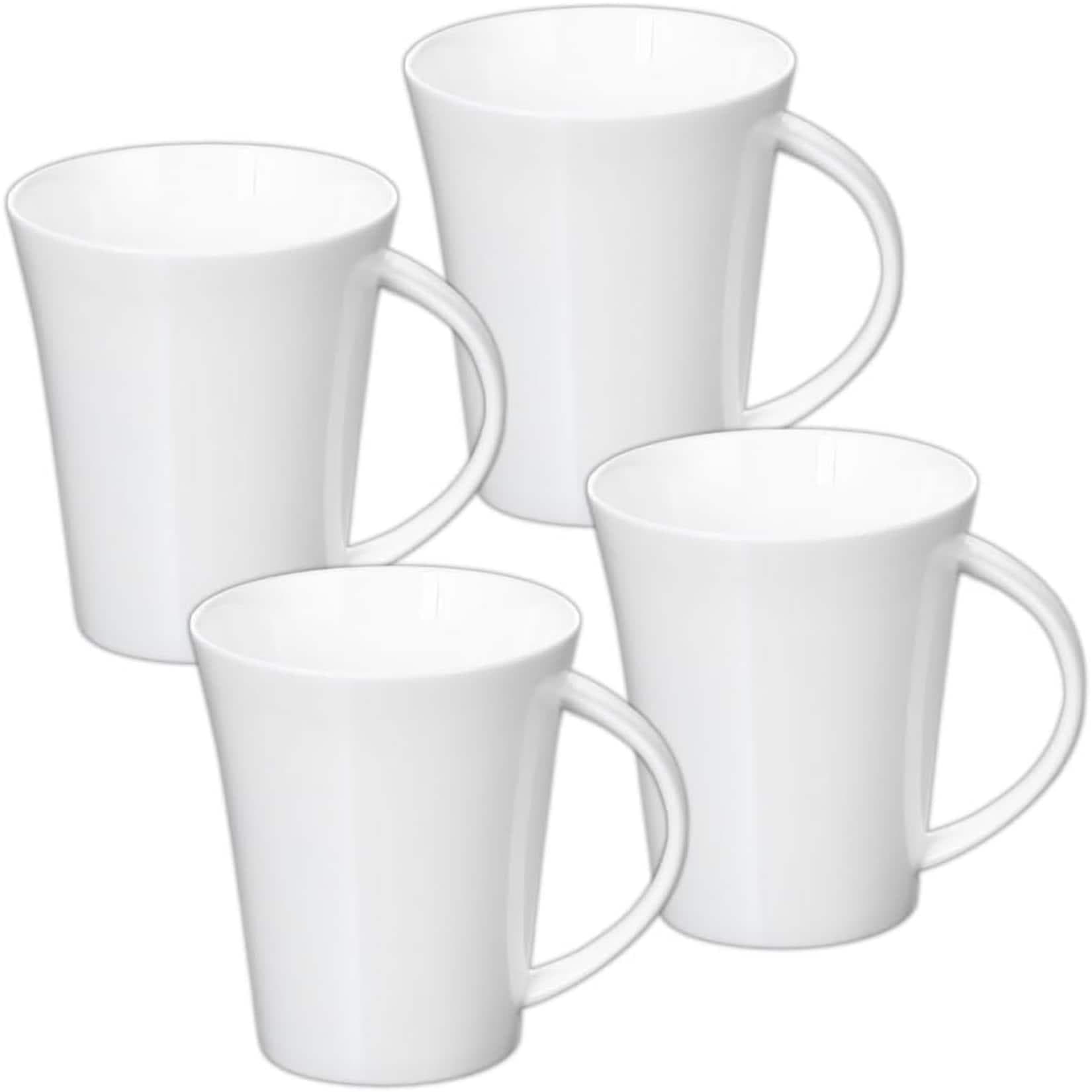 Wilmax Porzellan Tassen 4er-Set 380 ml Weiss