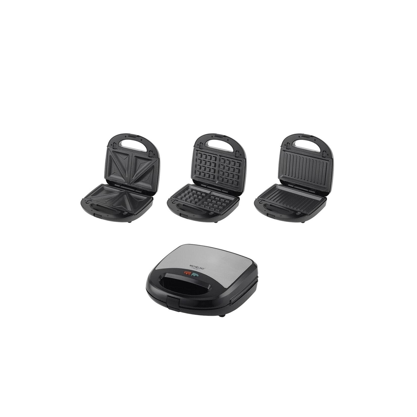 Michelino 3-in-1 Multigrill Sandwichmaker Kontaktgrill Waffeleisen 750 W