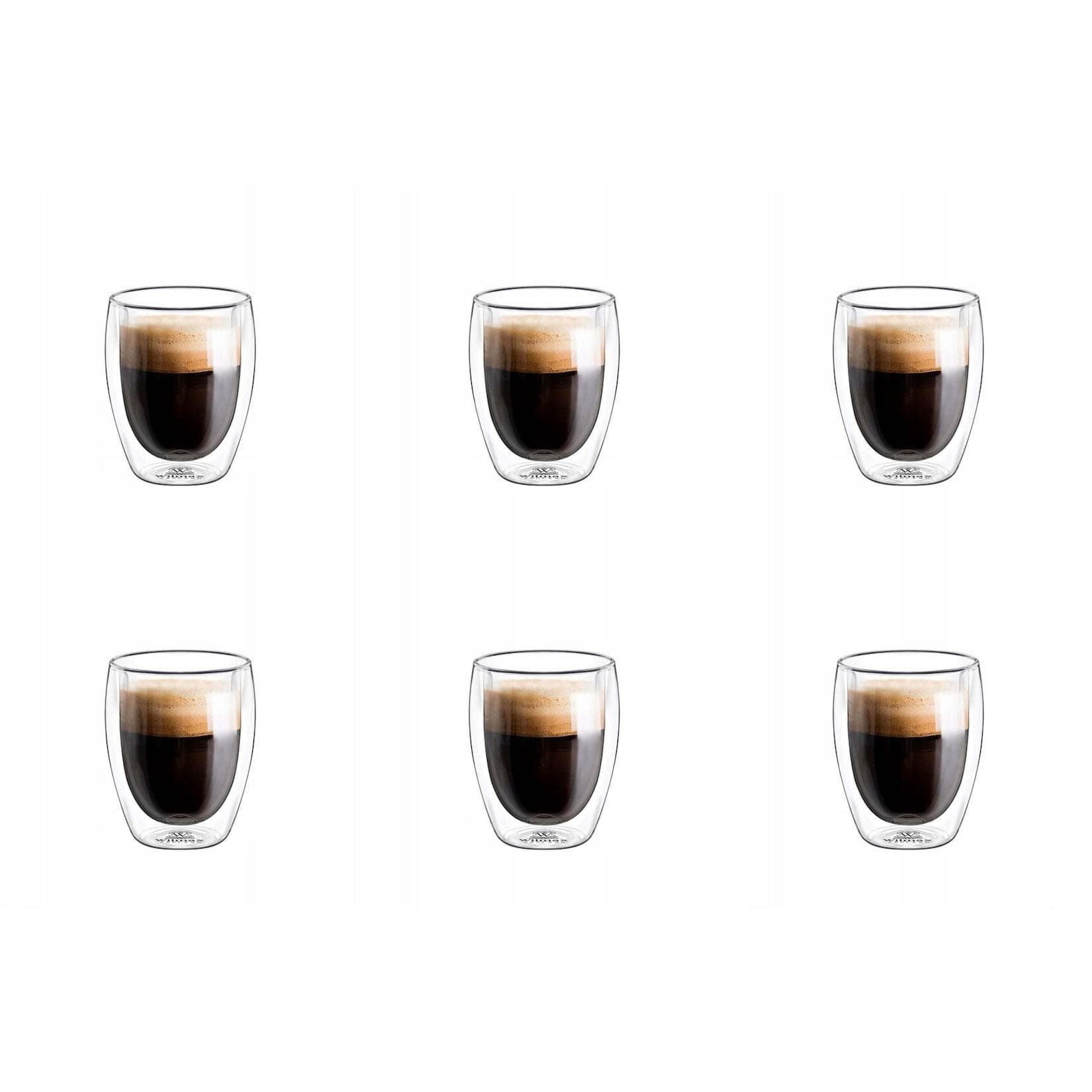 WILMAX Kaffee- und Teeglas Thermoglas 6er Set