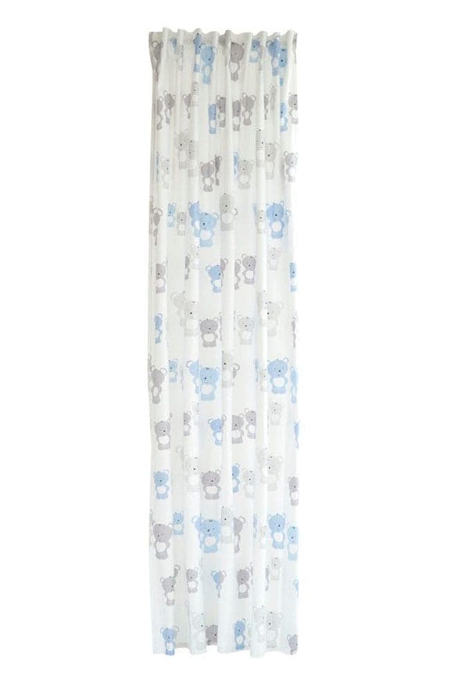 HOMING Little Bears Kinderzimmer Vorhang mit Schlaufen - Blickdicht & Blau-Braun