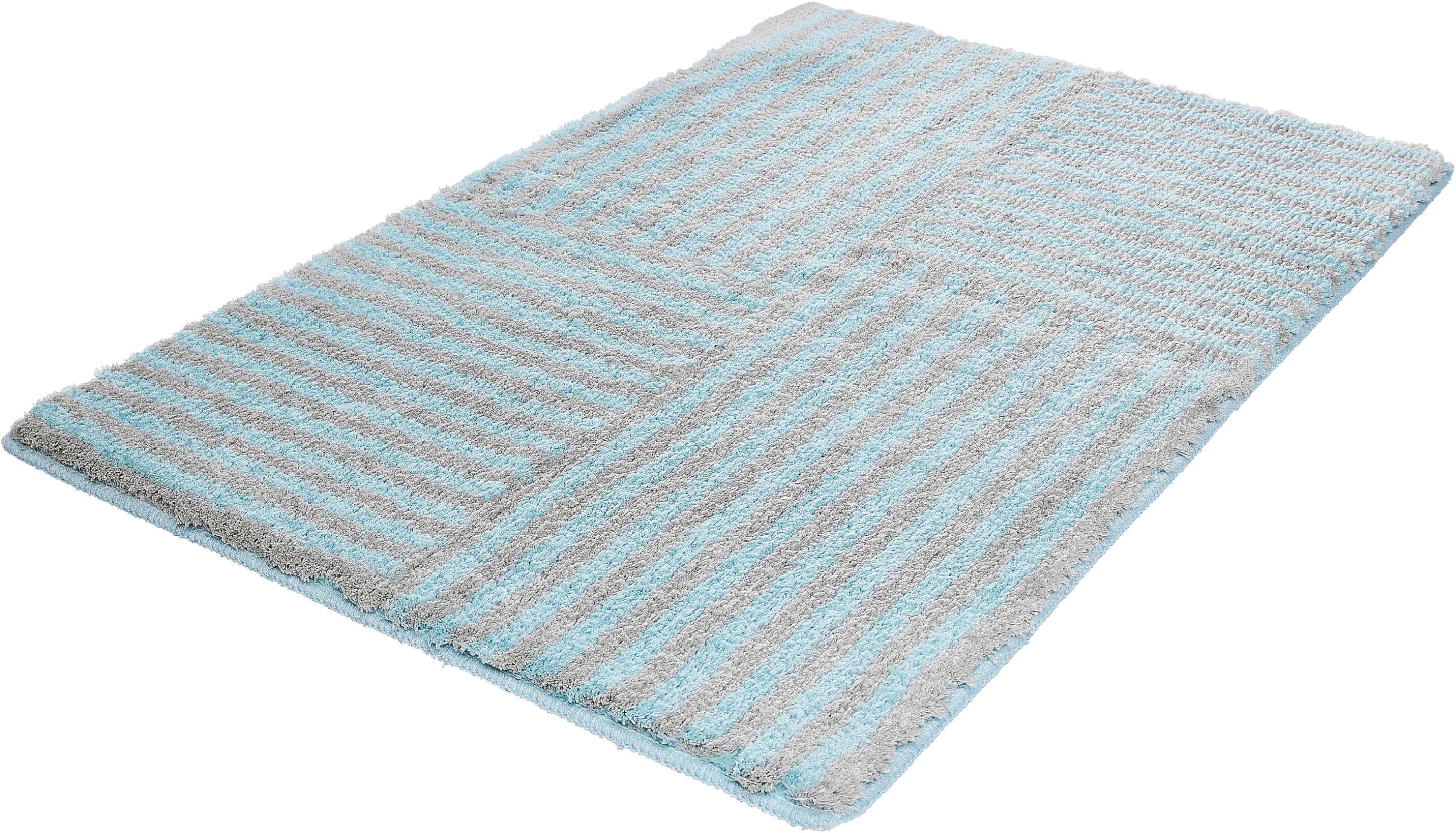 Kleine Wolke Badteppich Chelsea Grün Beige Gestreift 20mm Flor
