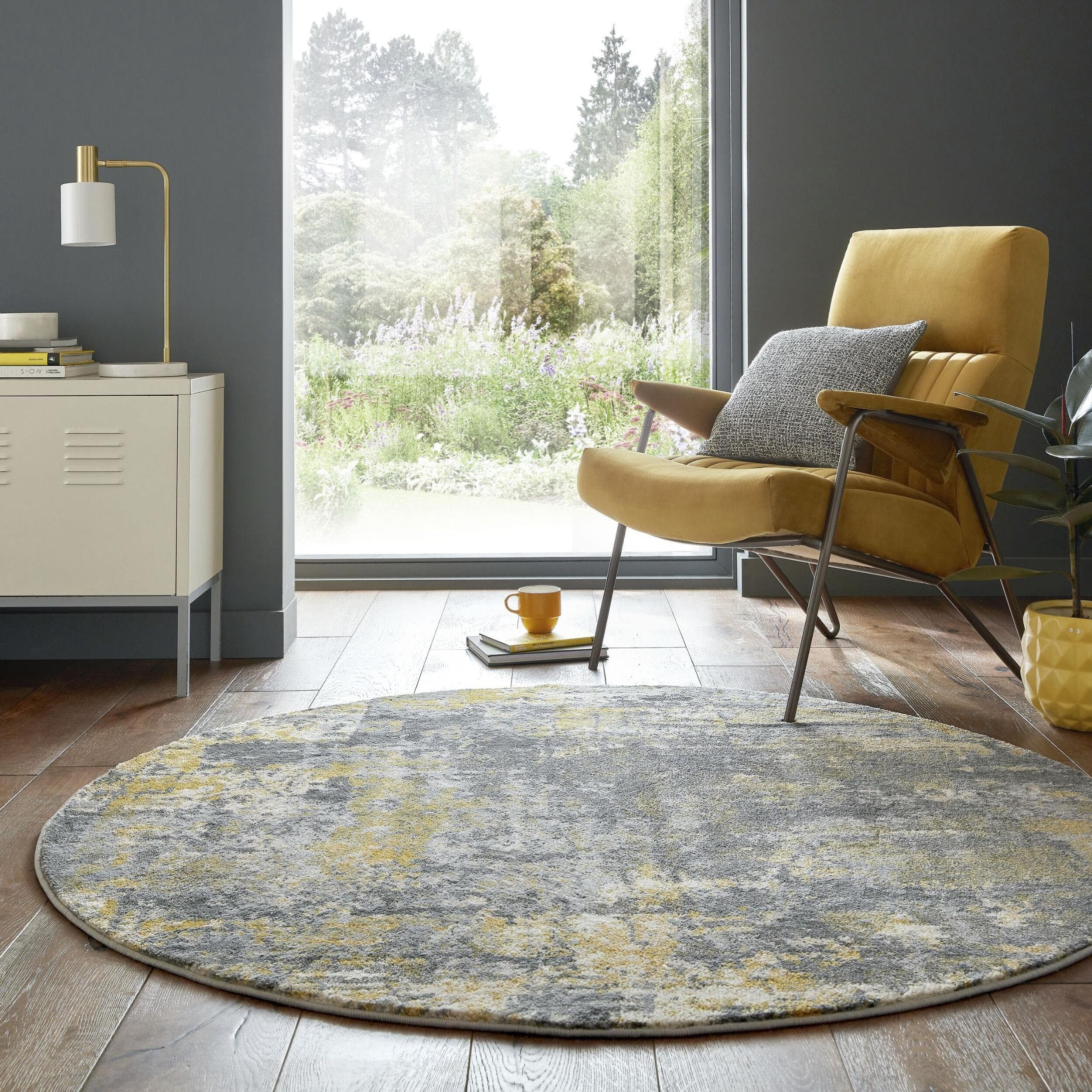 FLAIR RUGS Wonderlust Teppich Grau/Ocker 160 cm