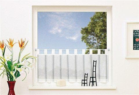 GERSTER Scheibengardine Silvana Beige Grau Polyester