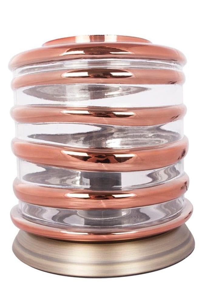 Kayoom Tischleuchte Aladin I 700 Rosa Gold Wellenmuster