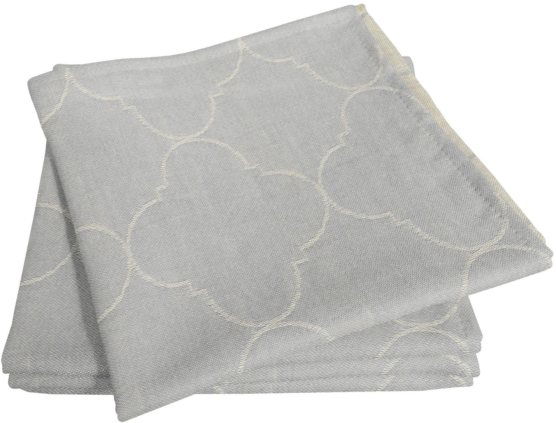 ADAM Stoffservietten Indian Cortezada Light 4er-Set Grau Bio-Baumwolle