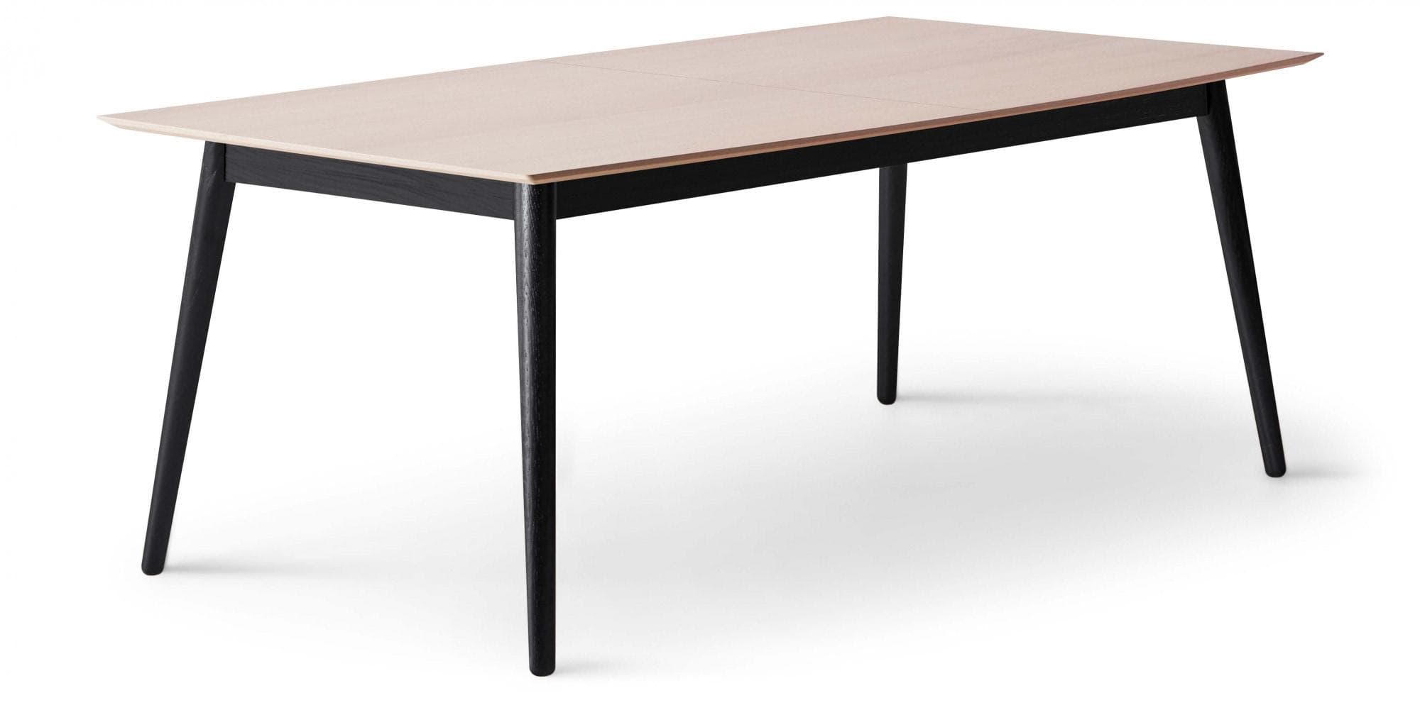 HAMMEL FURNITURE Meza Esstisch Schwarz/Natur mit 2 Einlegeplatten