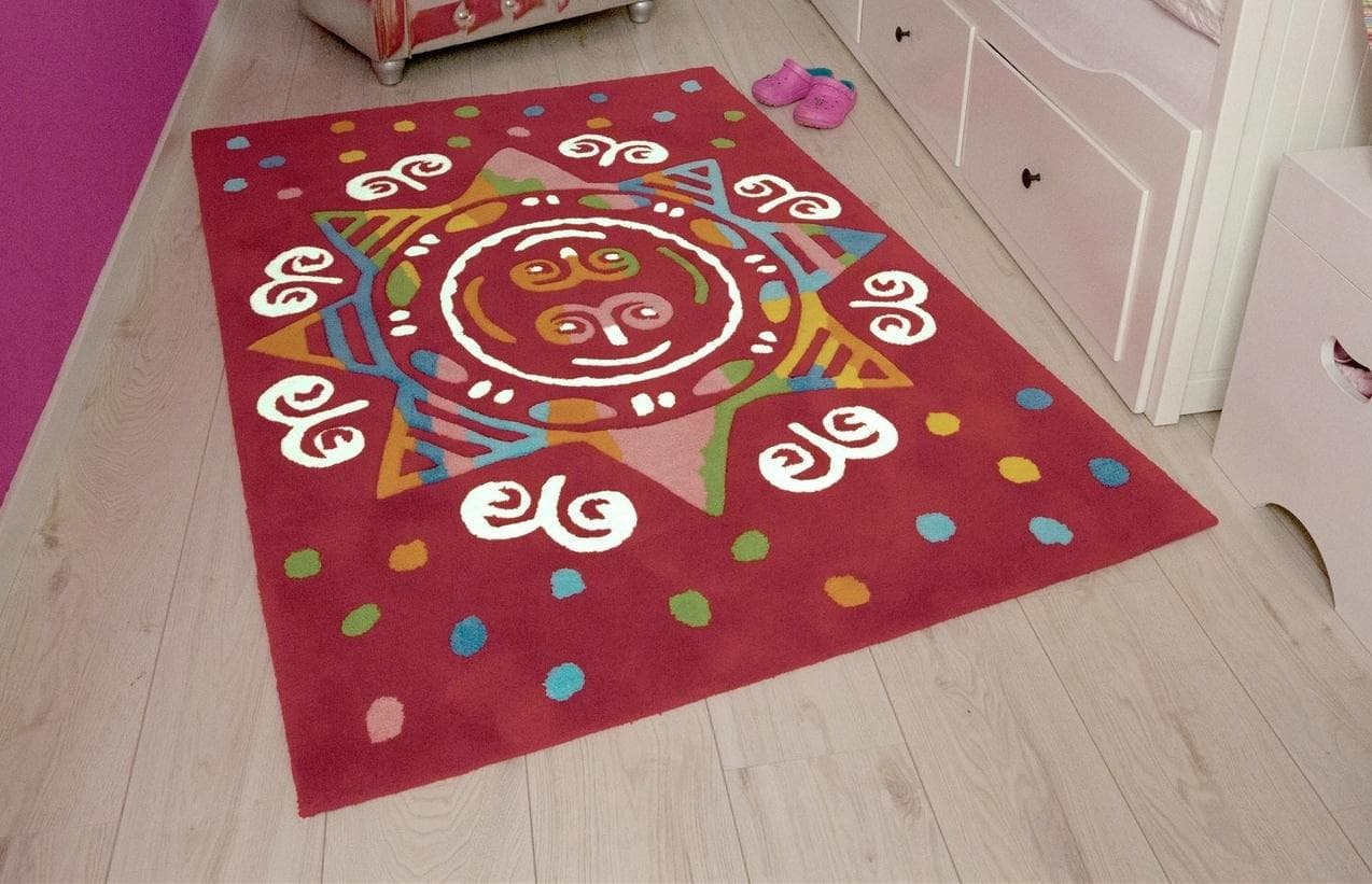 Arte Espina Spirit Glowy 3145 Kinderteppich Rot Leuchtgarn