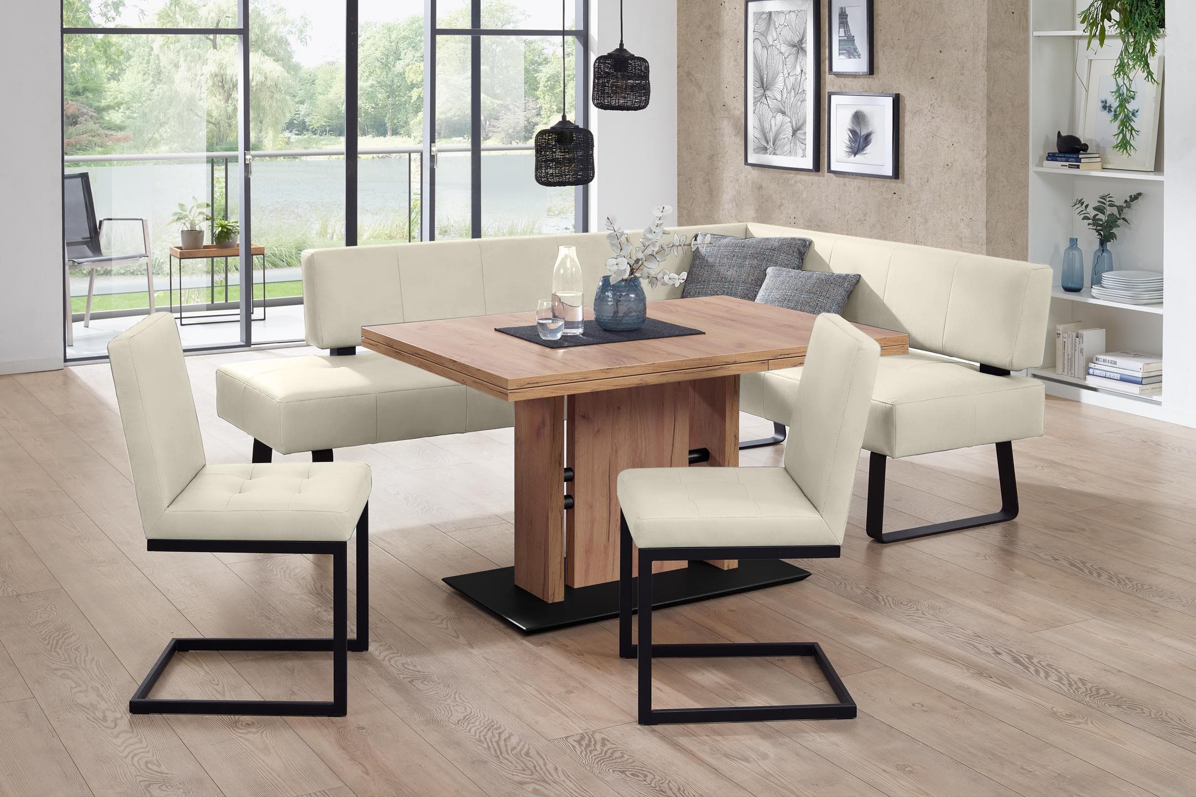 K+W Komfort & Wohnen Spider II Essgruppe mit Eckbank und Auszugstisch