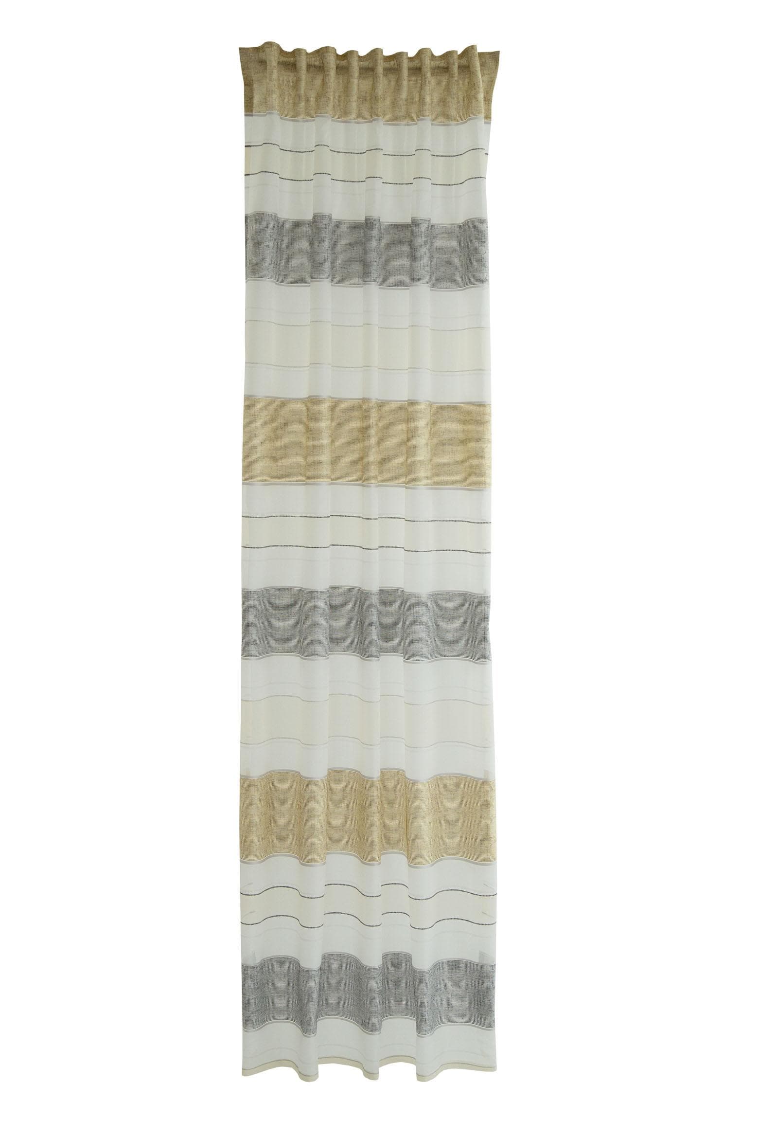 HOMING Vorhang Nolar Gelb Querstreifen Polyester