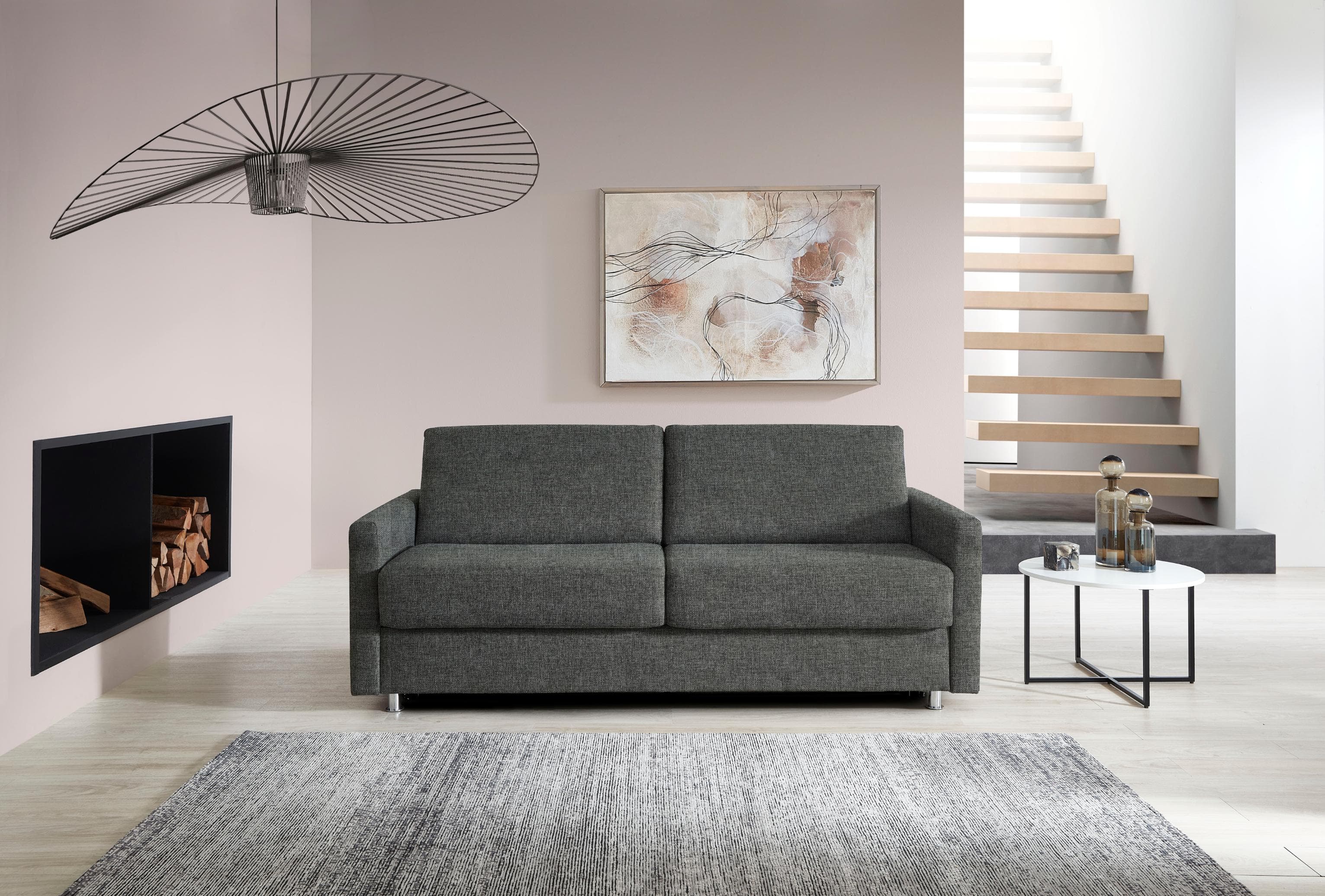 Schlafsofa BALI JUNARA Grau Ausziehbar mit Matratze